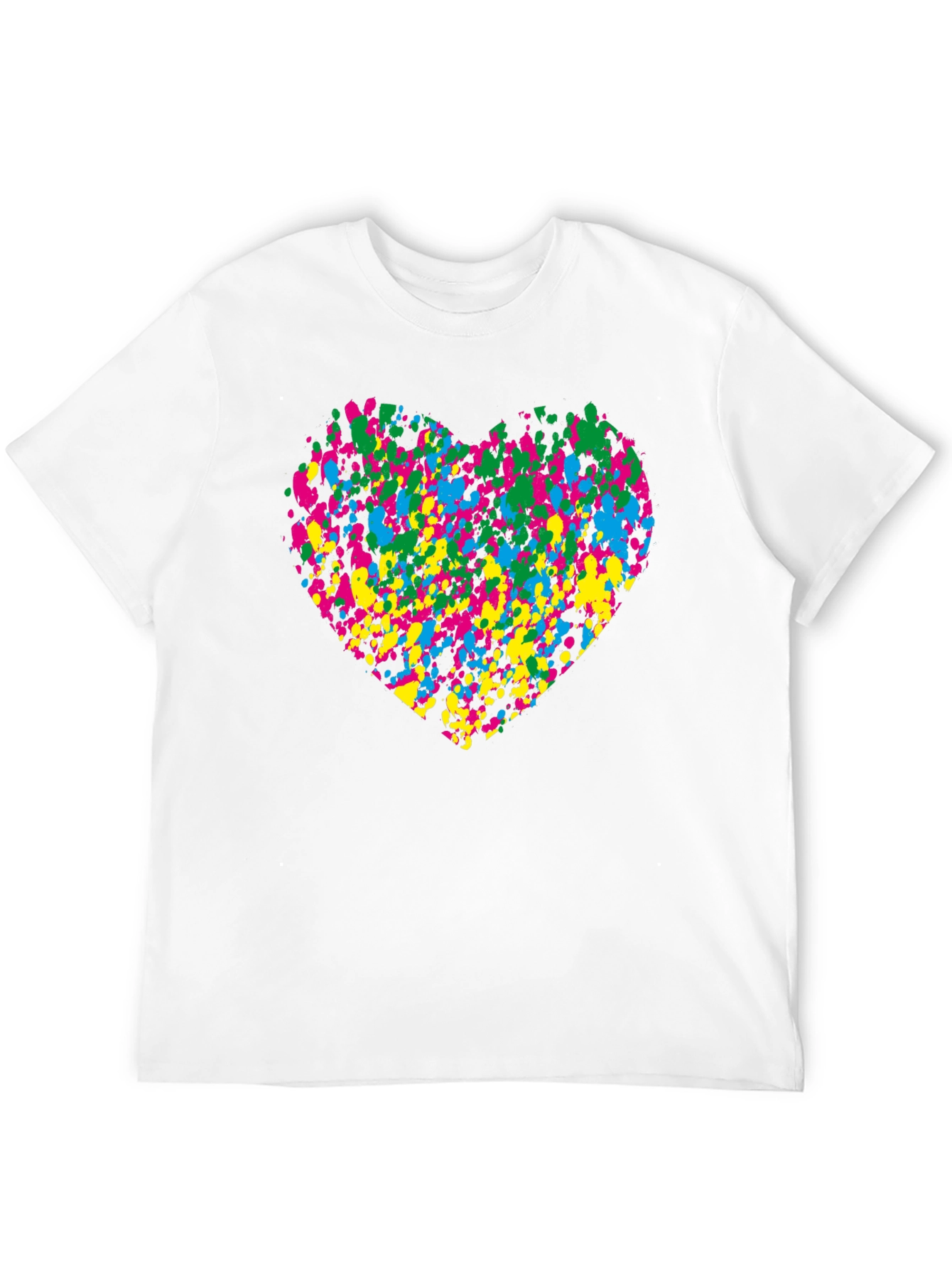 Black Heart Splatter Black T-Shirt Funky Style view 12