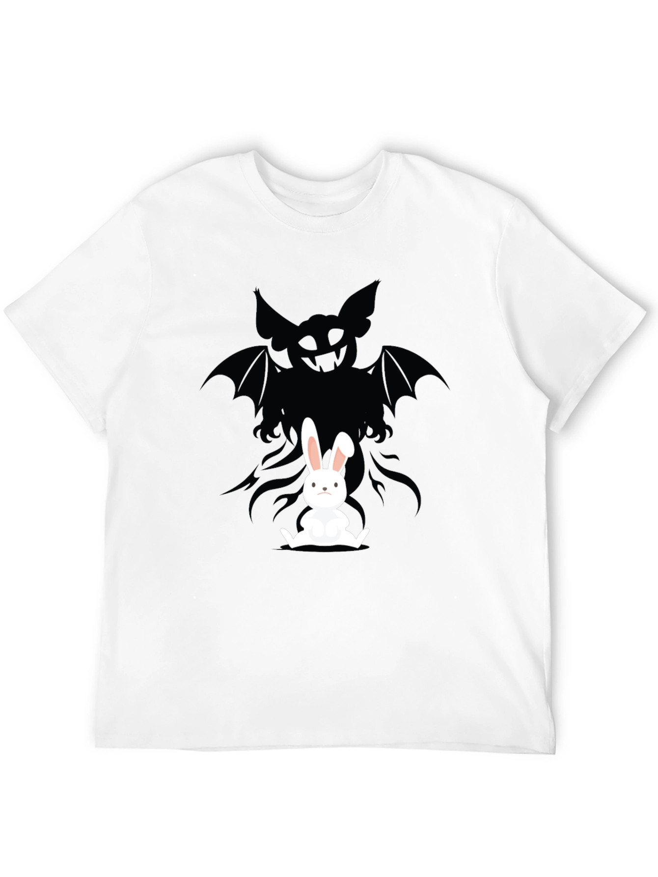 Black Rabbit's Shadow T-Shirt - Dark Humor Design view 12
