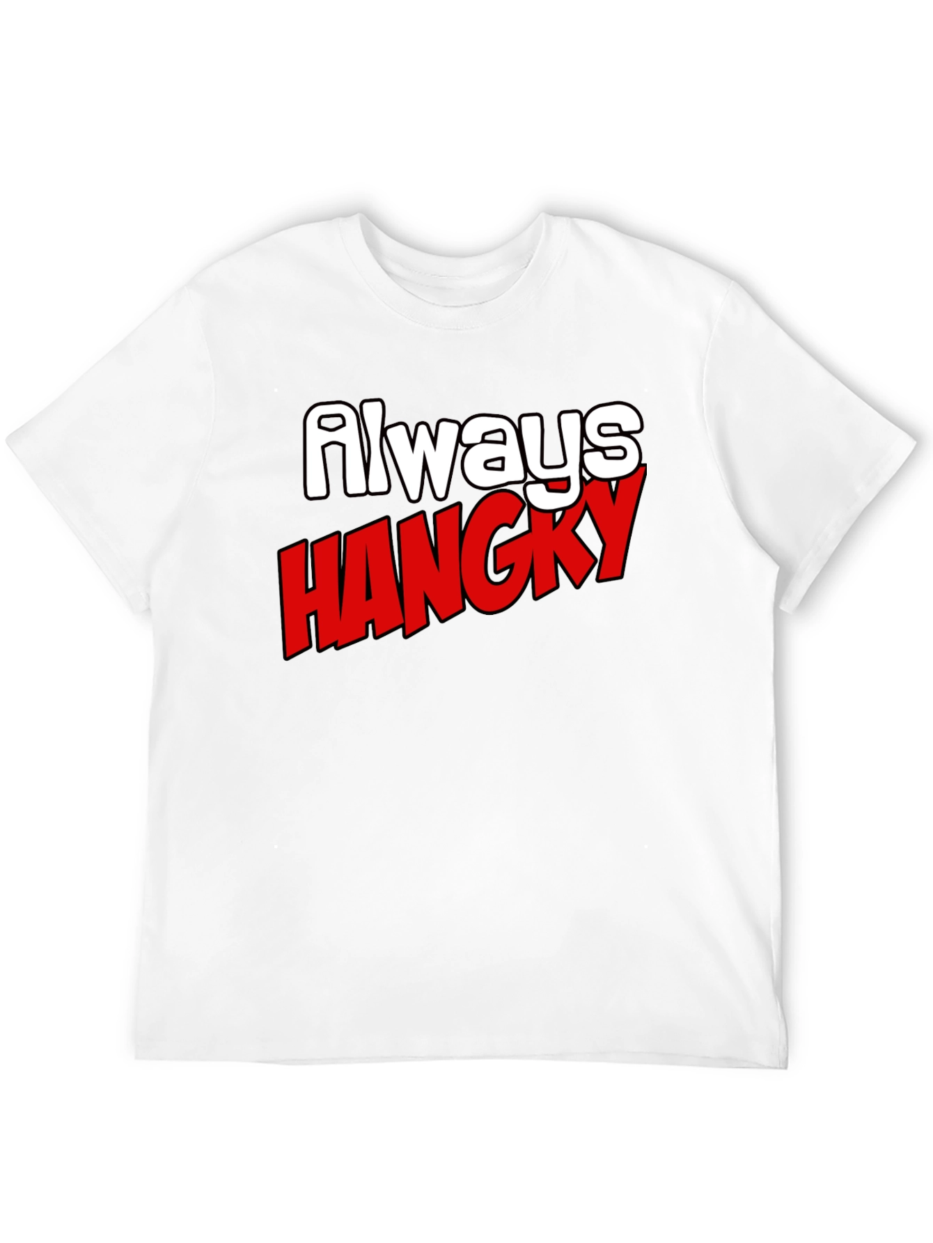 Black Always Hangry Funny Graphic T-Shirt view 12