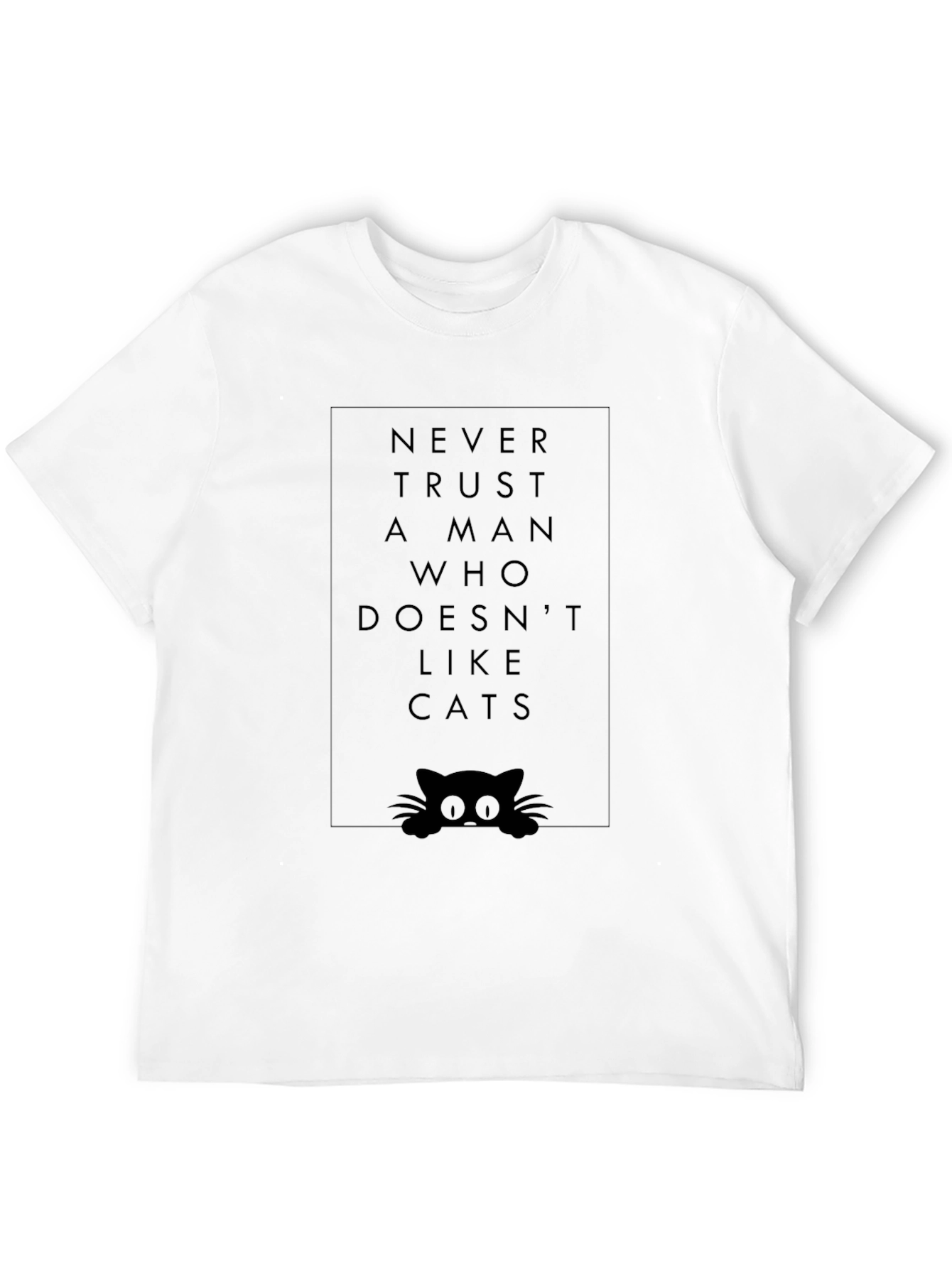 Black Never Trust Cat Lover Black T-Shirt view 12