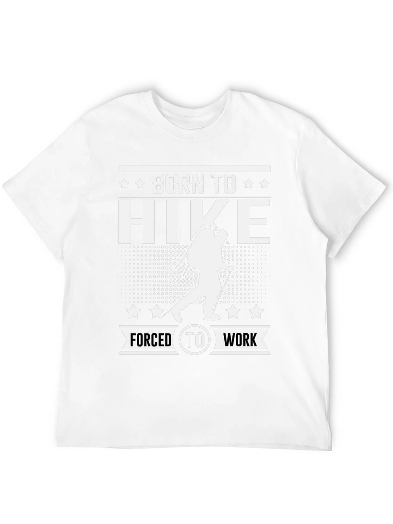 Black Born to Hike T-Shirt: Hiking Enthusiast Apparel view 12