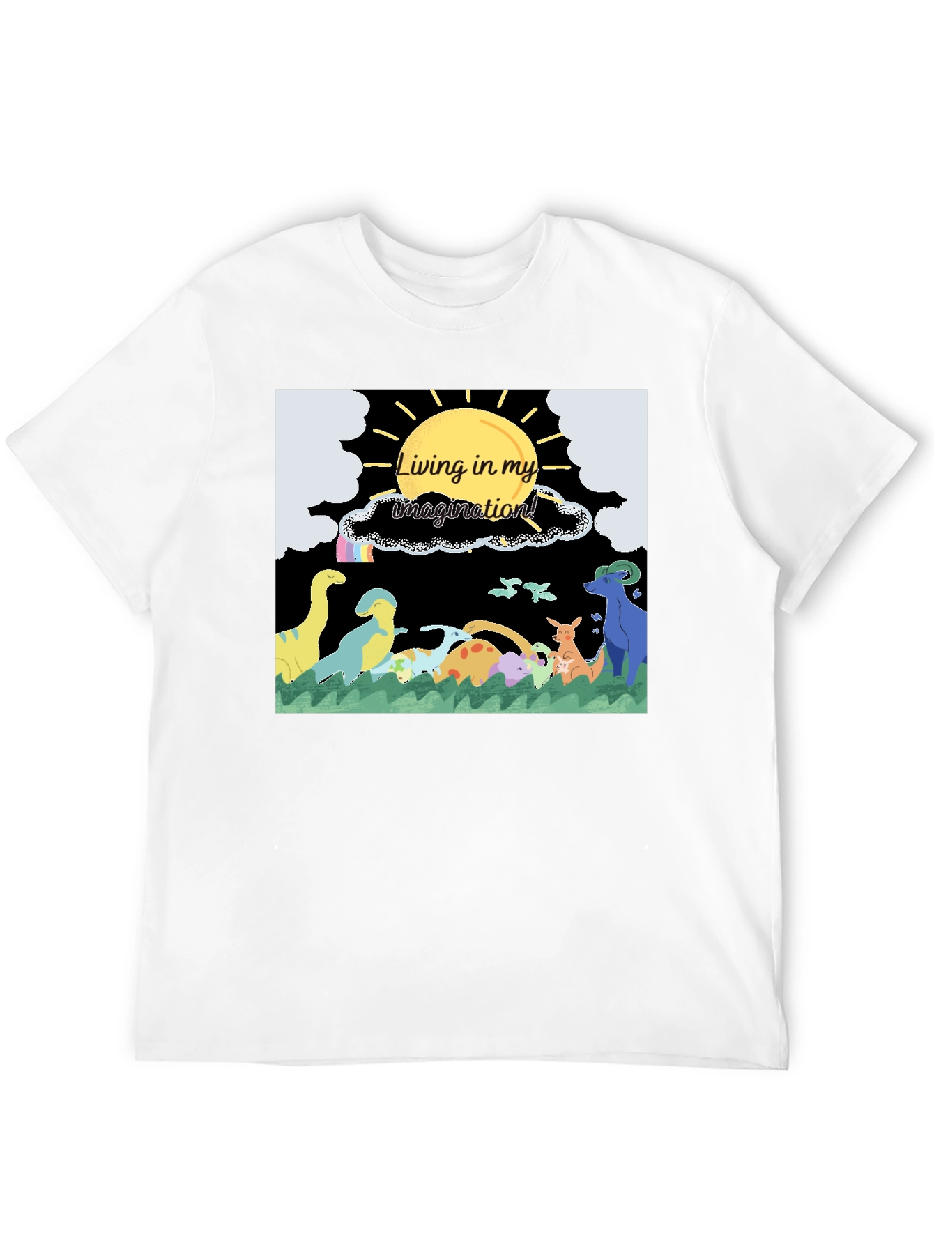 Black Living in My Imagination T-Shirt view 12