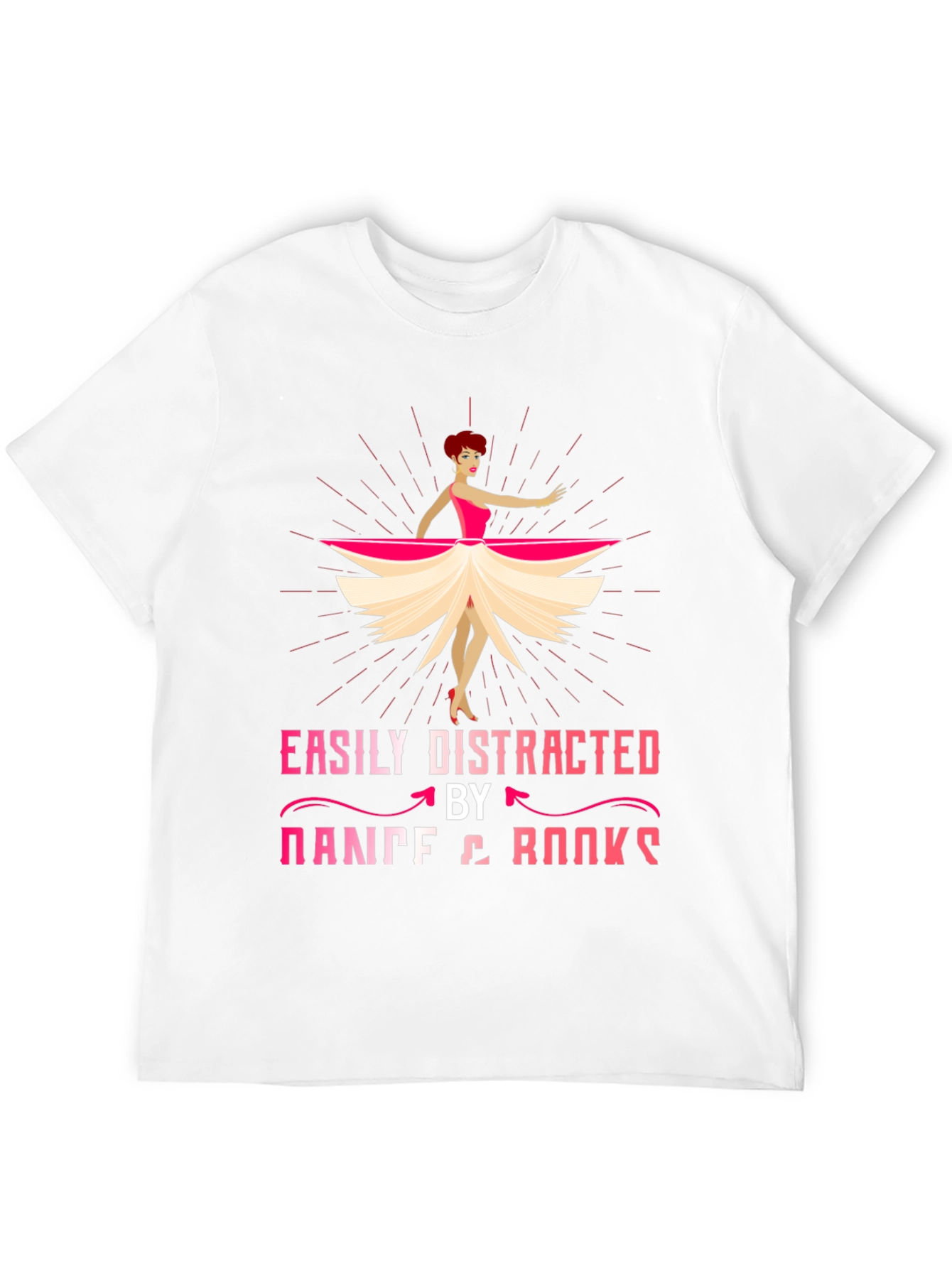Black Easily Distracted by Dance & Books T-Shirt view 12
