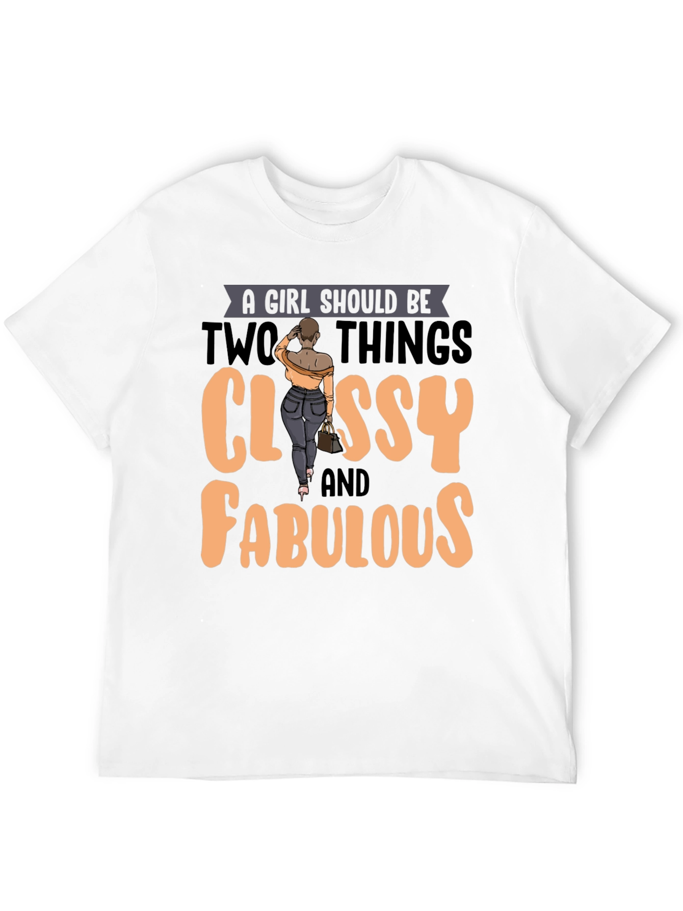 Black Classy & Fabulous Graphic Tee - Women's Empowerment view 12