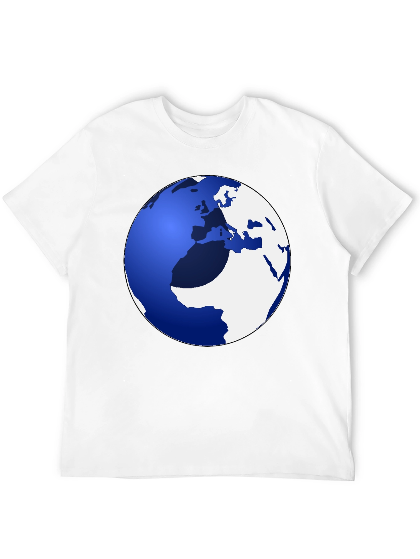 Black Globe Graphic Tee - Earth Design Casual Shirt view 12