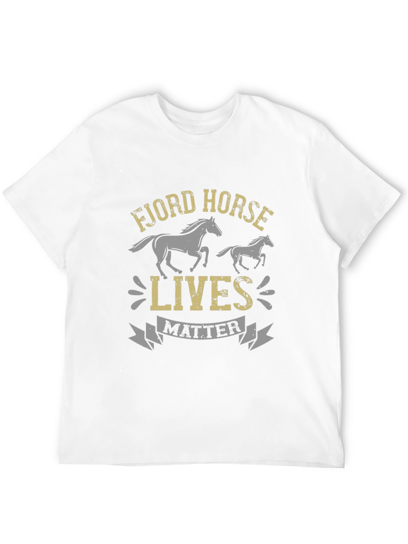 Black Fjord Horse Lives Matter Graphic T-Shirt view 12