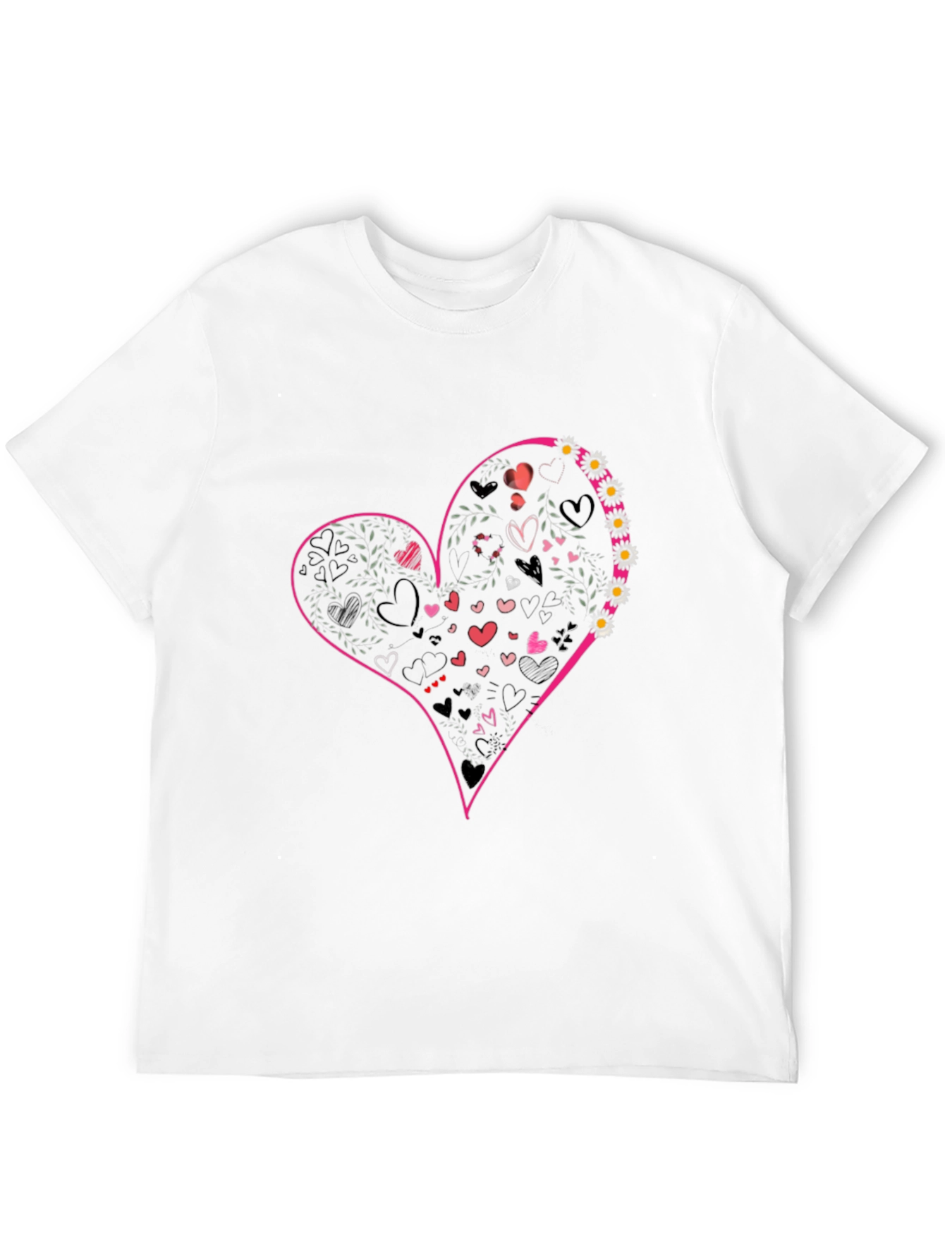 Black Heart Graphic Tee - Black Casual Shirt view 12