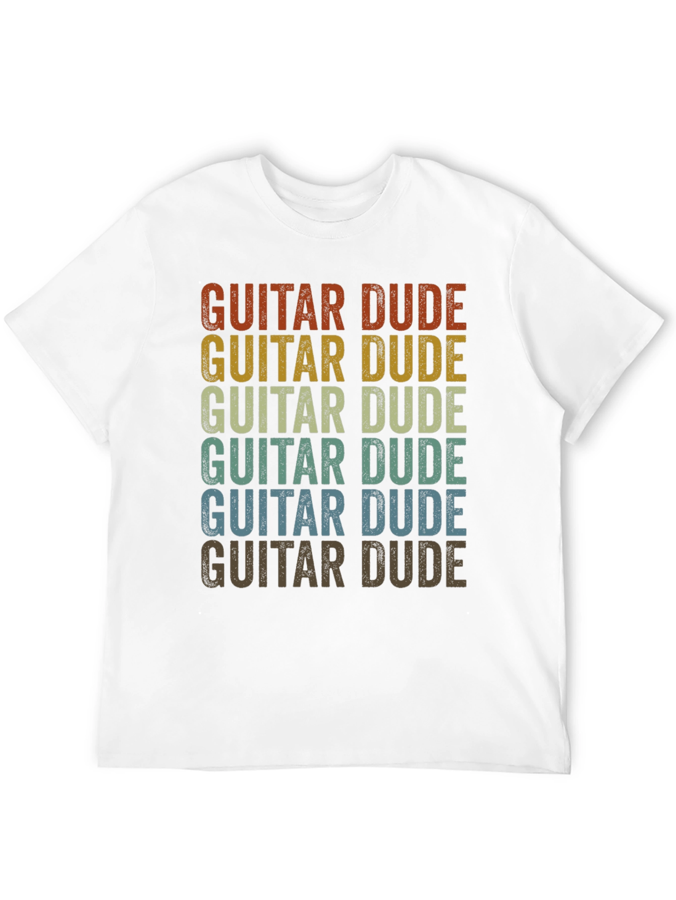 Black Guitar Dude Retro T-Shirt view 12