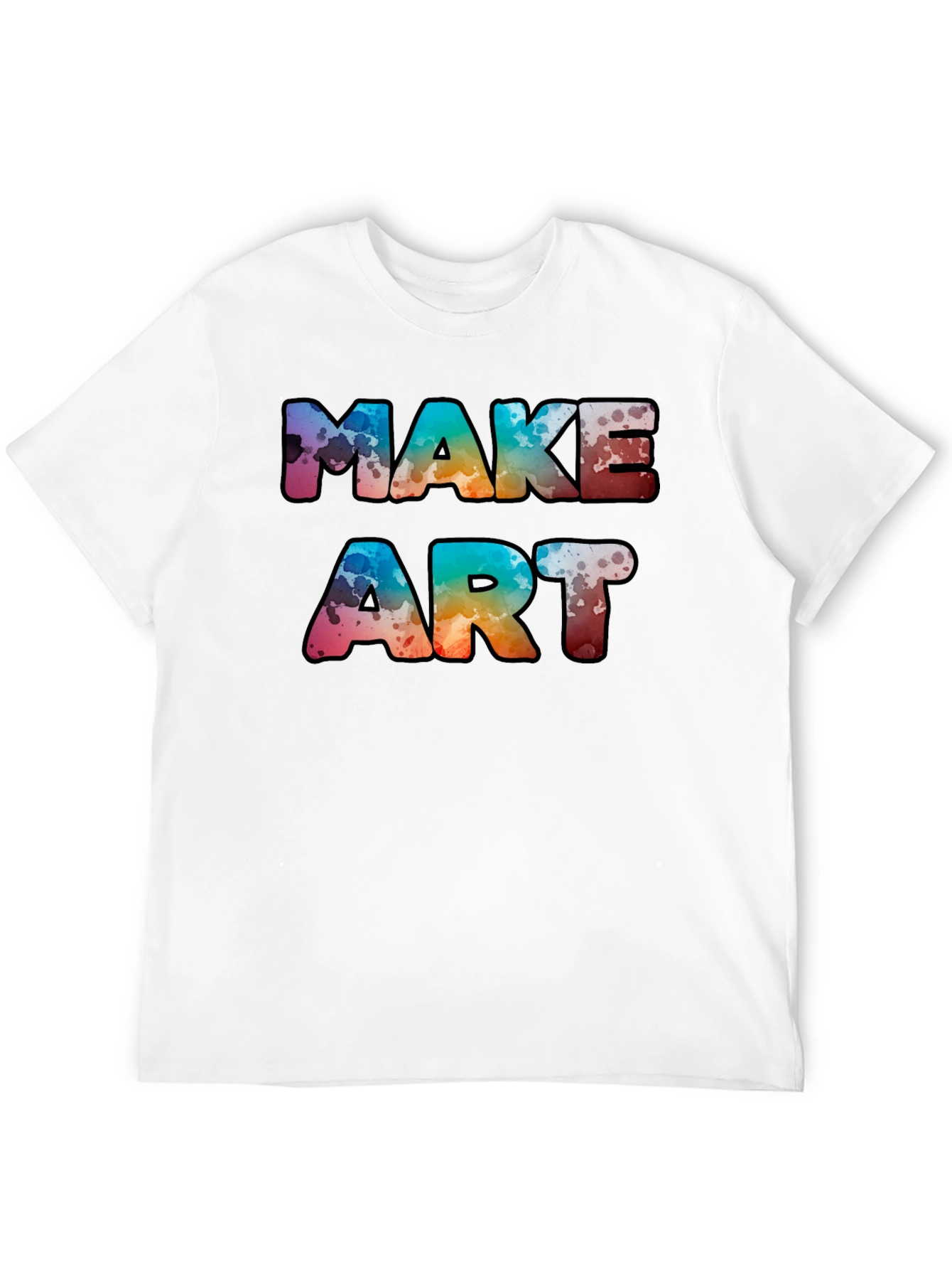 Black Make Art Graphic Tee - Unisex view 12