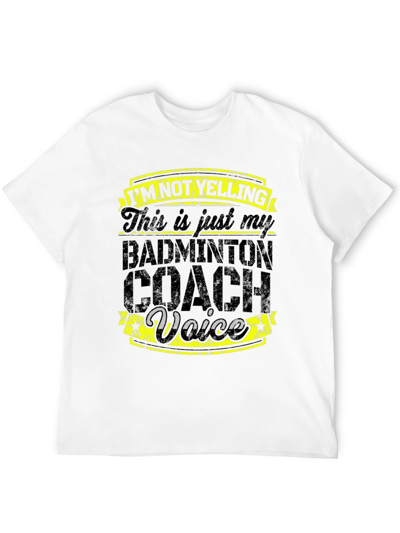 Black Badminton Coach Voice T-Shirt view 12