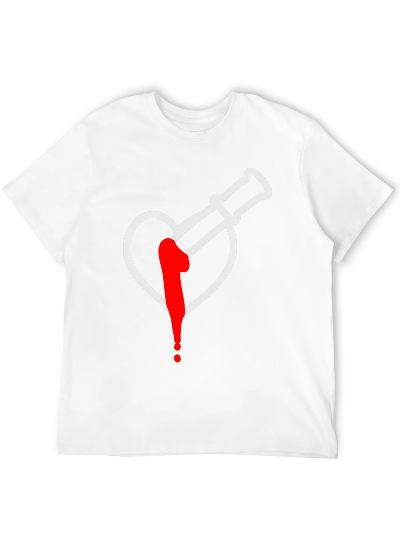Black Heart Broken Syringe Graphic Tee view 12