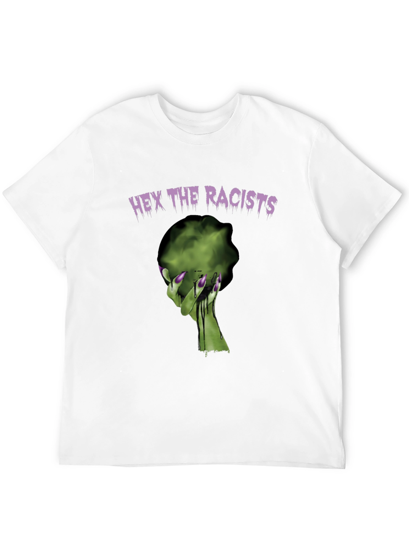 Black Hex the Racists Graphic T-Shirt view 12