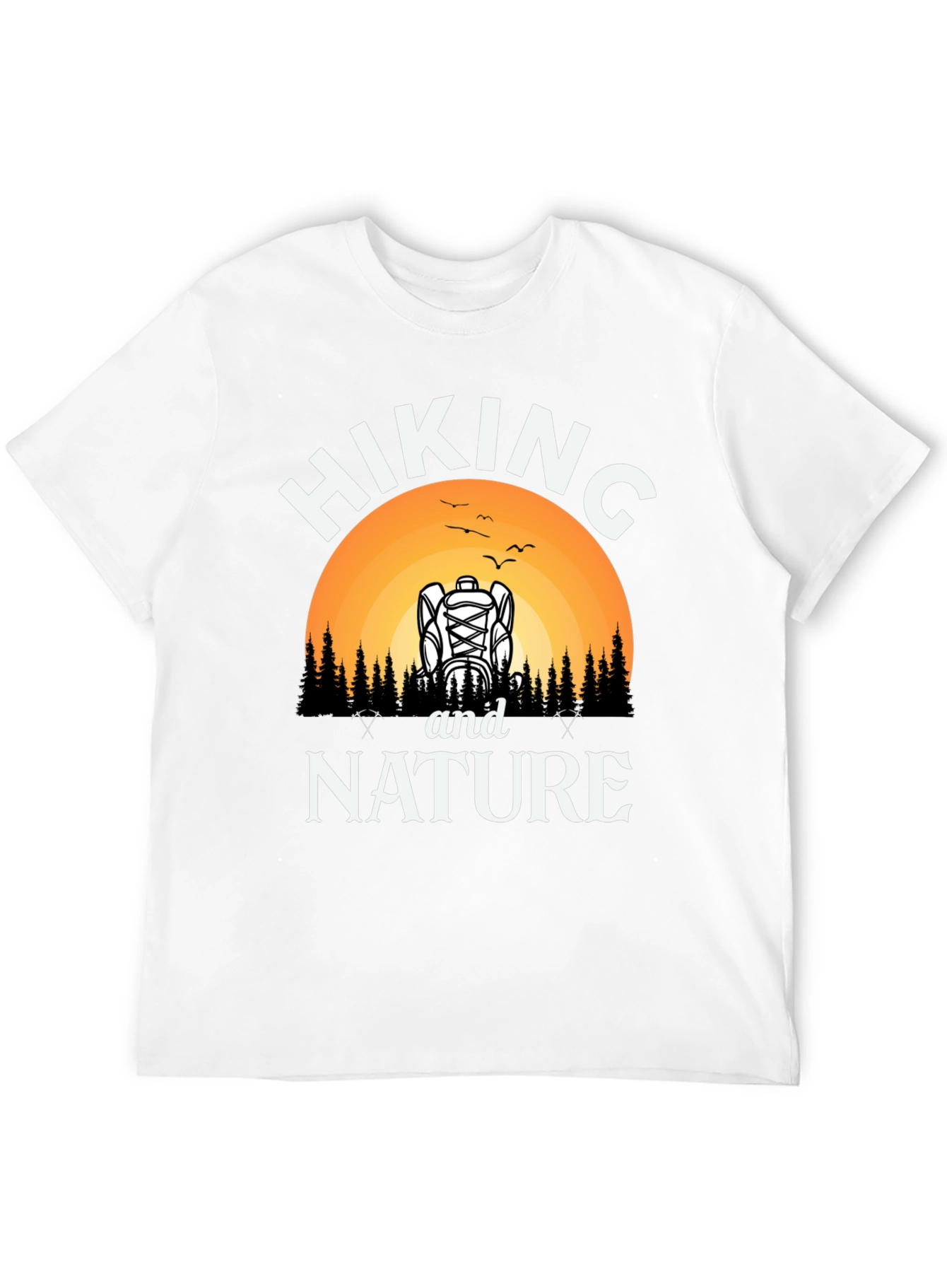 Hiking and Nature Black Graphic T-Shirt - 12