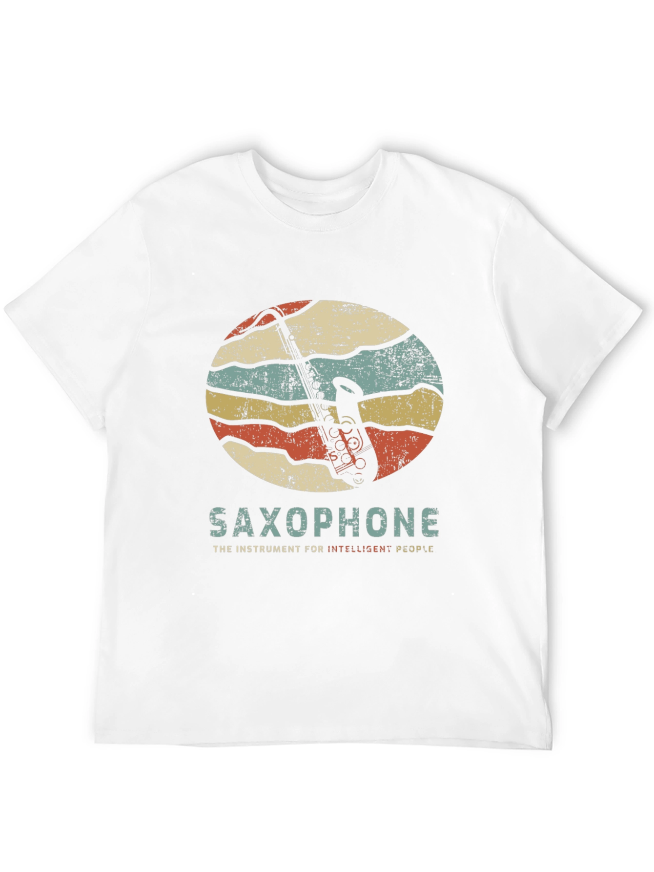 Black Saxophone Retro Graphic T-Shirt view 12