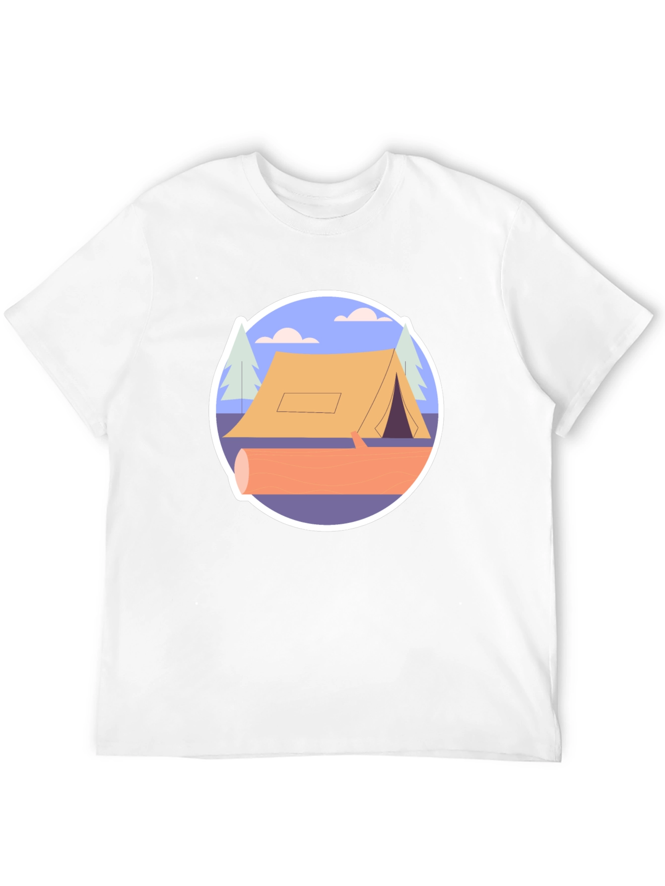 Black Camping Tent Graphic Tee - Nature Adventure Shirt view 12
