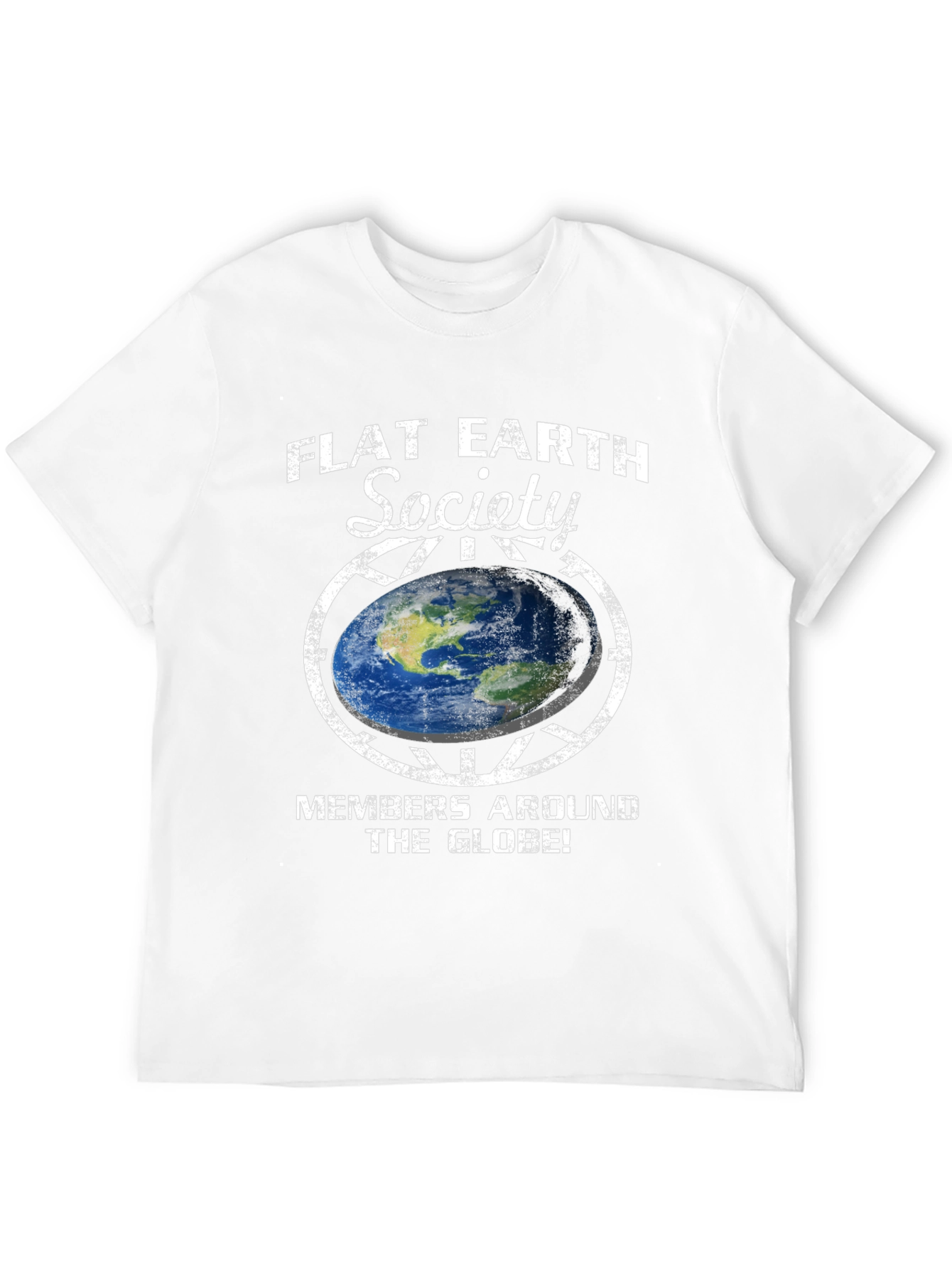 Black Flat Earth Society Graphic T-Shirt view 12