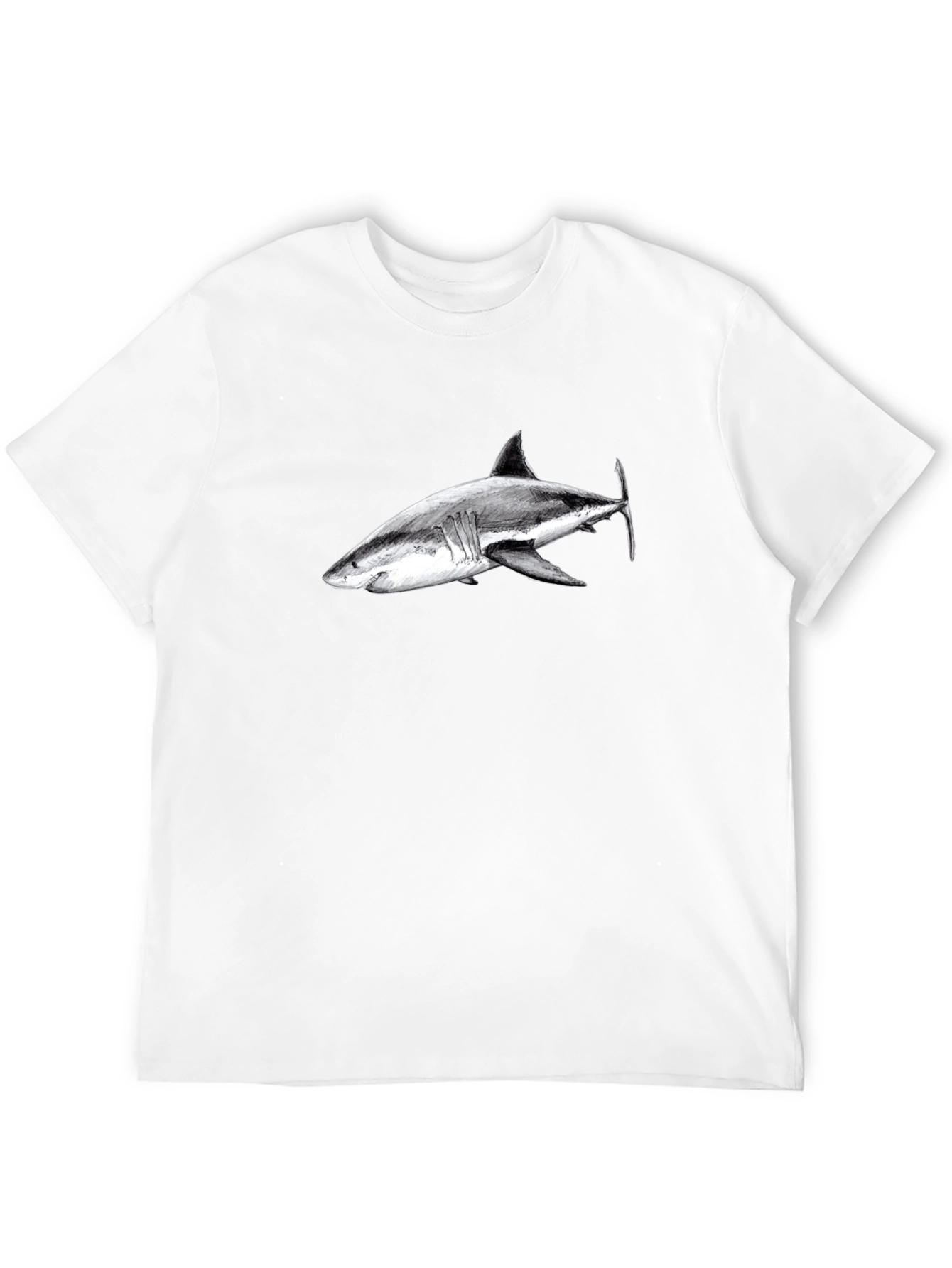 Black Shark Graphic Print Black T-Shirt view 12
