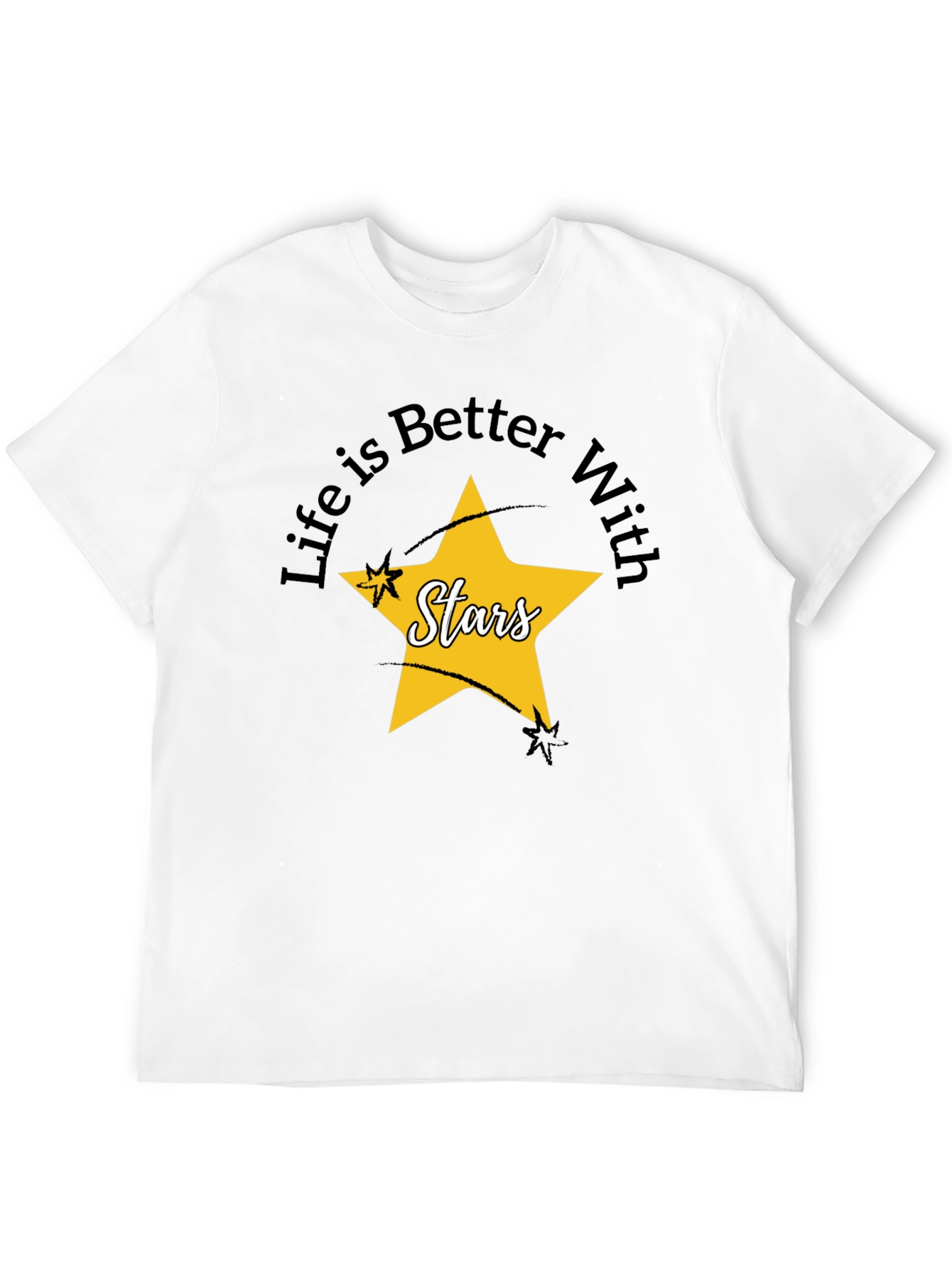 Black Life is Better With Stars Graphic Tee view 12