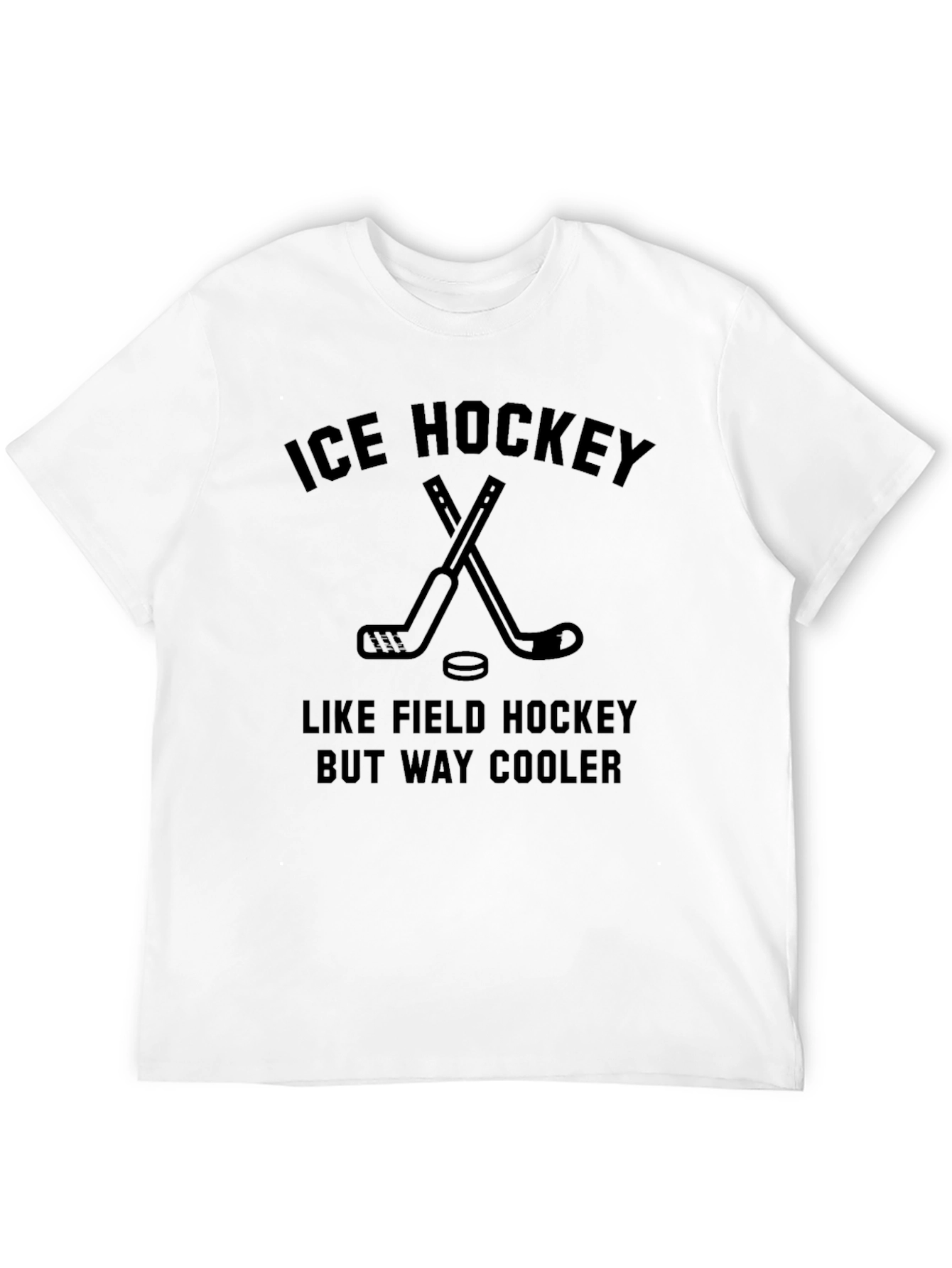 Black Ice Hockey Graphic T-Shirt - Funny Sports Tee view 12