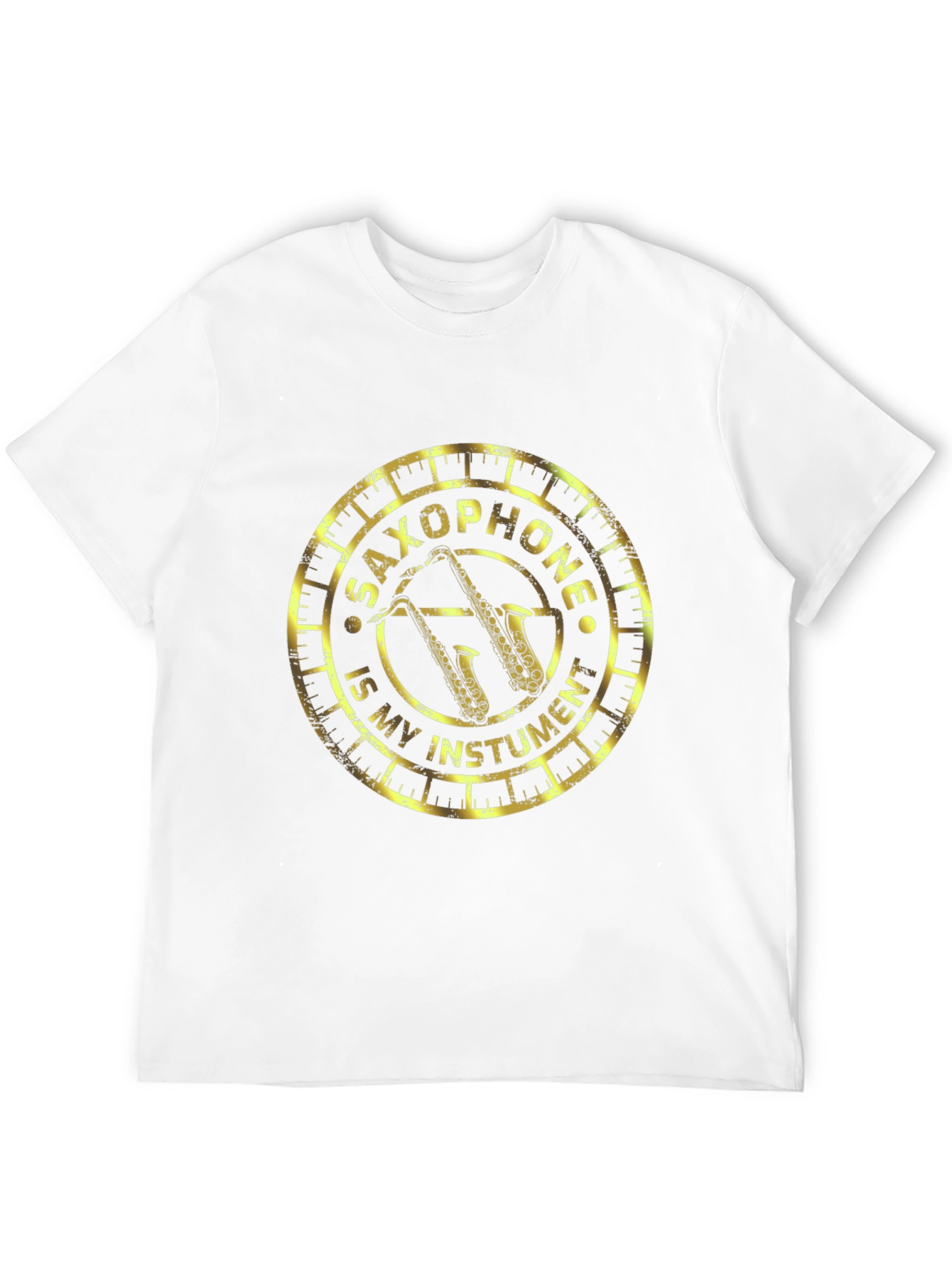 Black Saxophone Is My Instrument Black Graphic Tee view 12