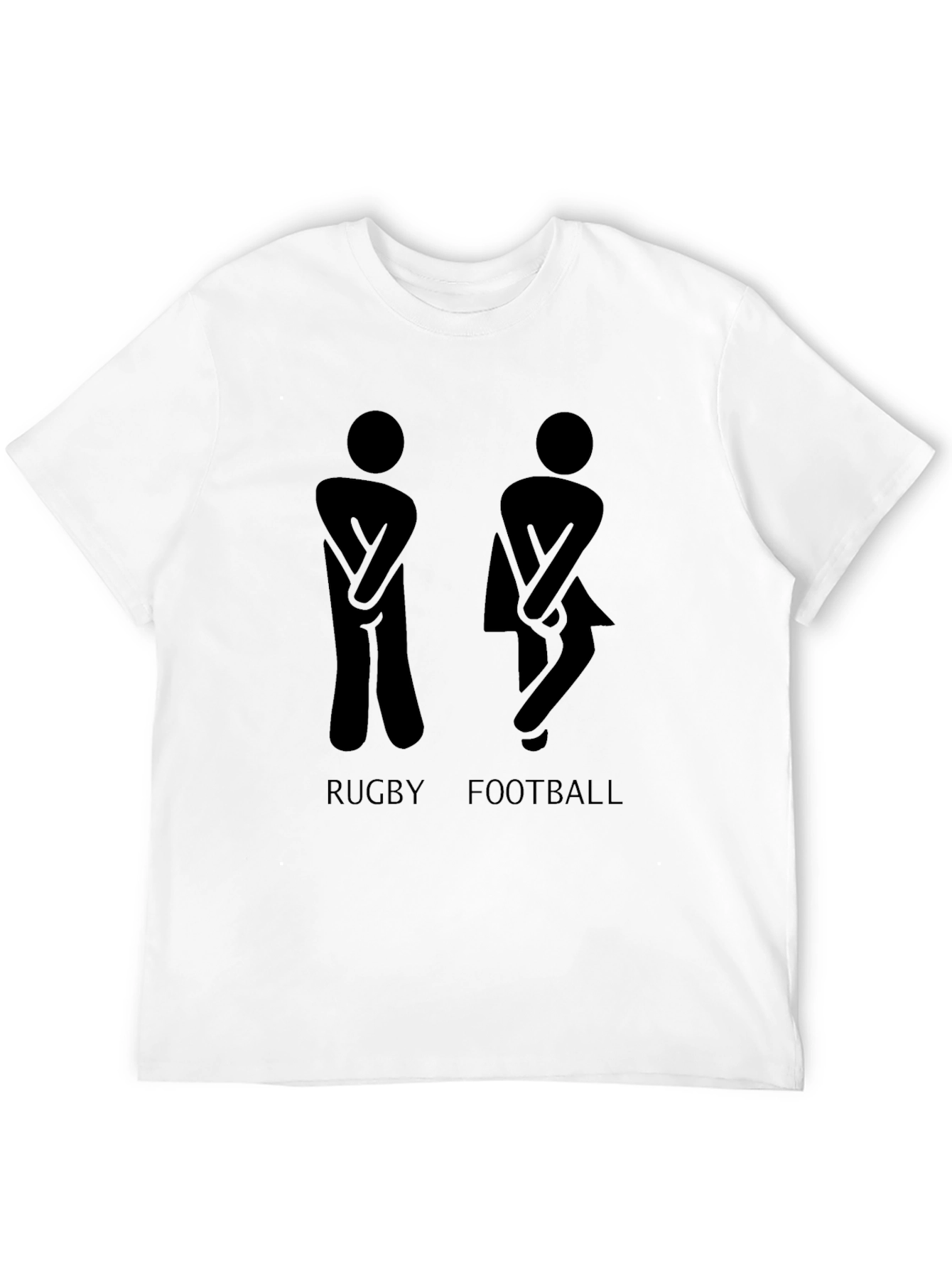 Black Funny Rugby Football Humor Graphic Tee view 12