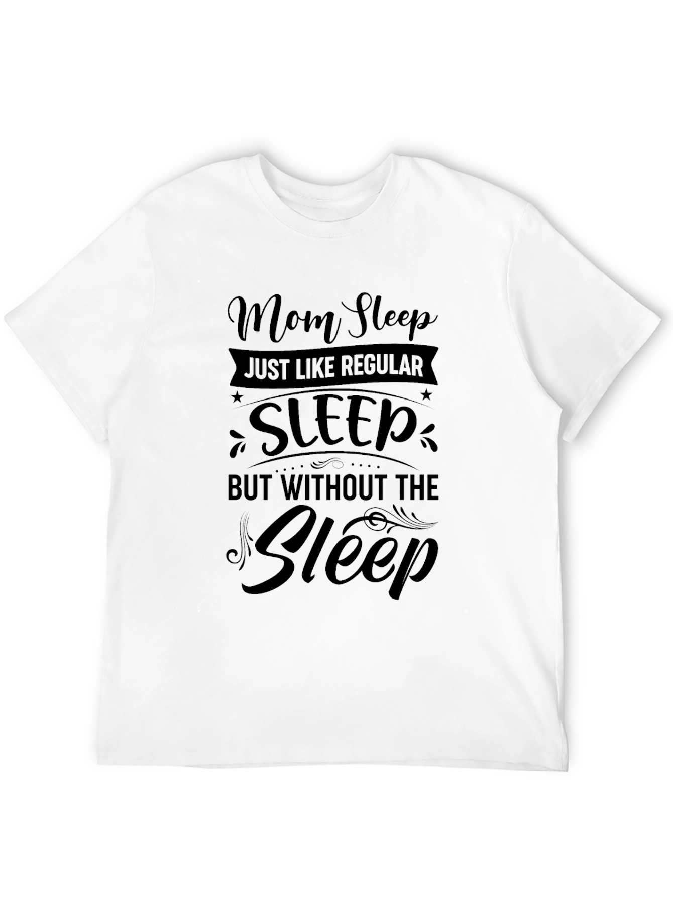 Black Mom Sleep Funny Graphic Tee view 12
