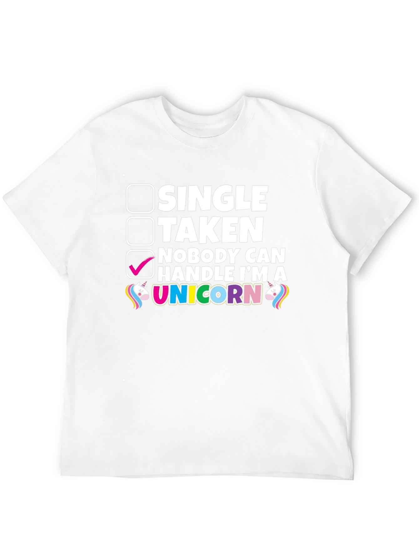 Black Unicorn T-Shirt - Single Taken Funny Graphic Tee view 12