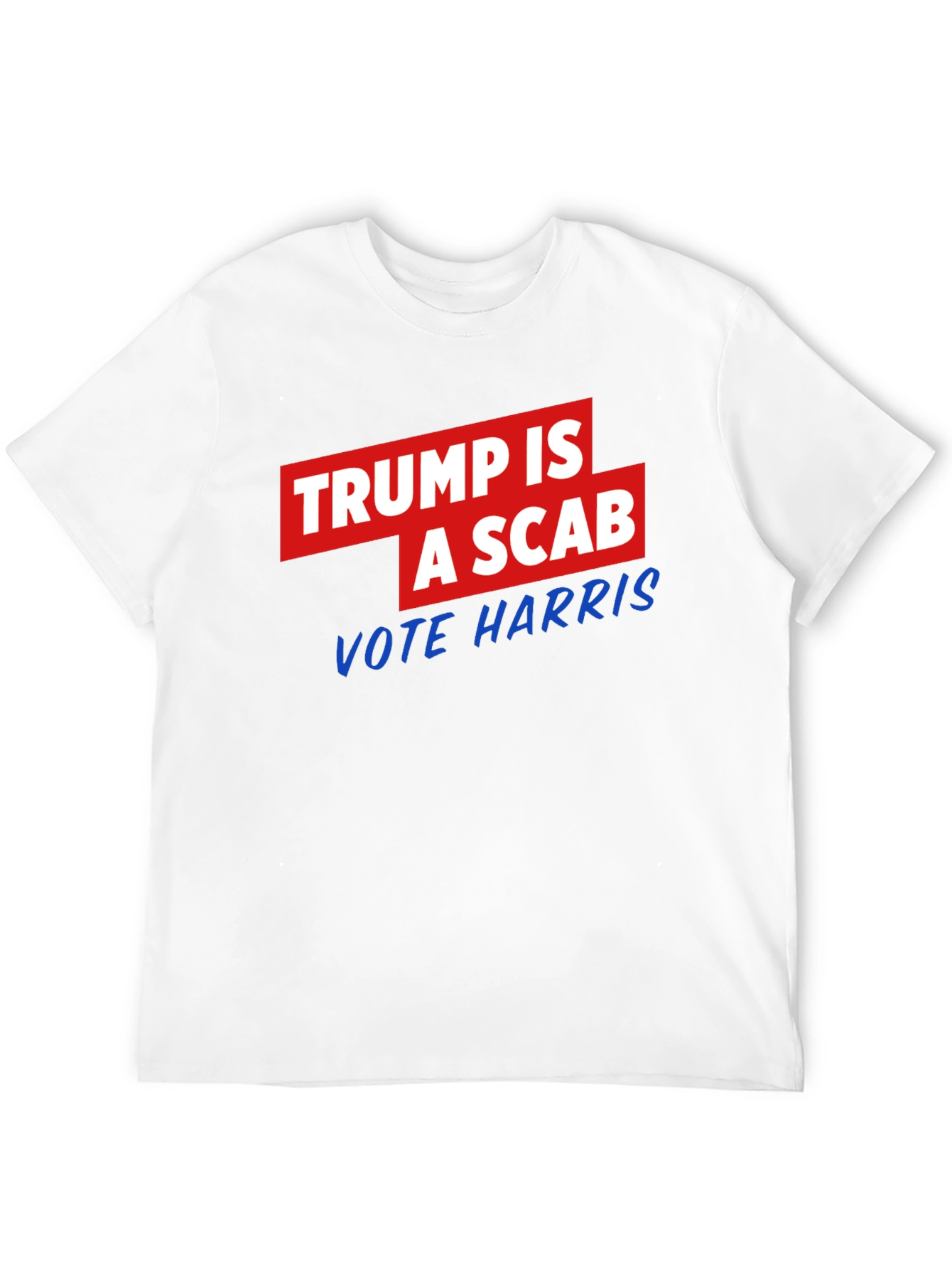 Black Trump is a Scab - Vote Harris T-Shirt view 12