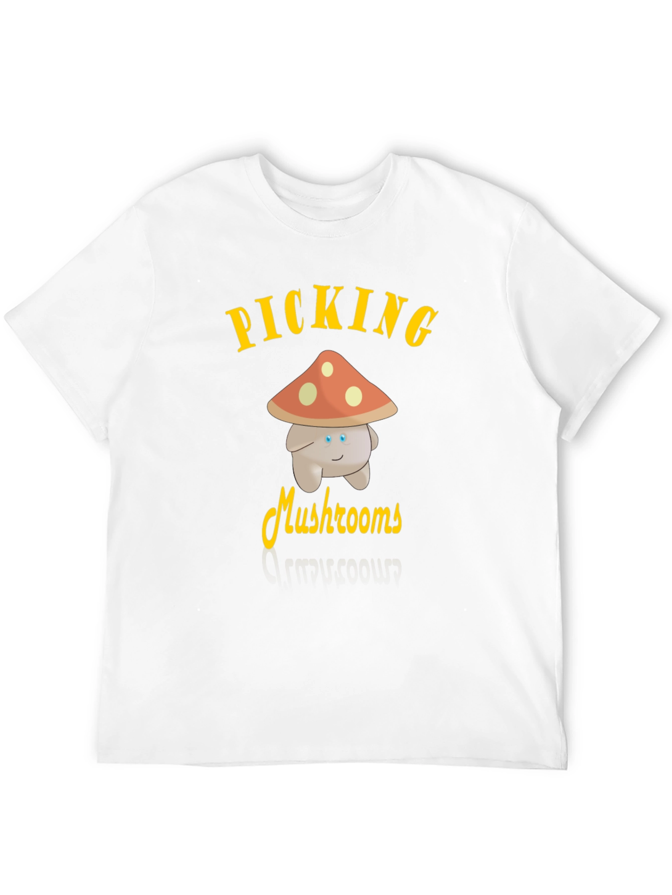 Black Picking Mushrooms Funny T-Shirt view 12