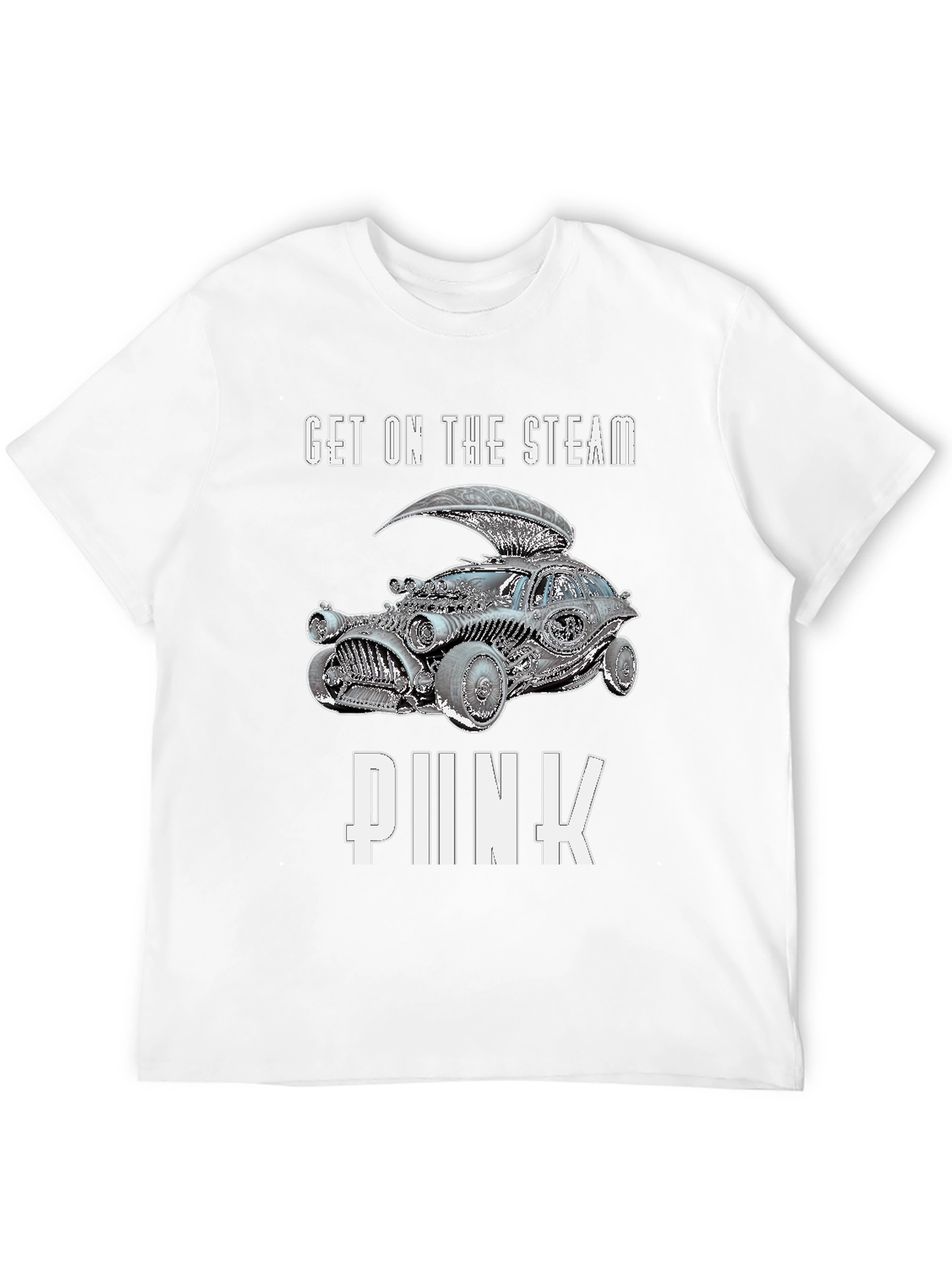 Black Steampunk Car Graphic T-Shirt view 12