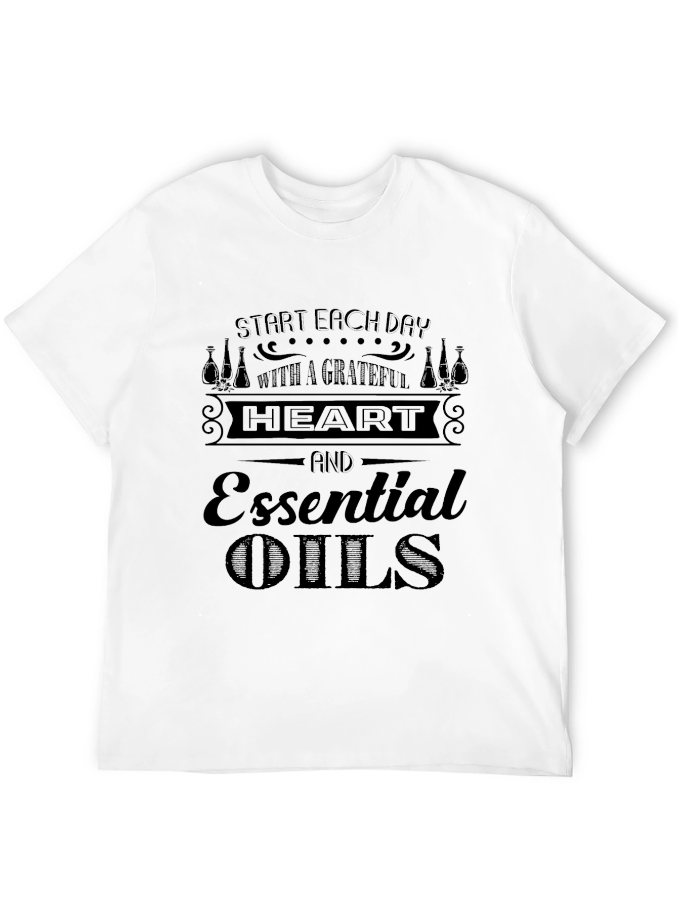 Black Grateful Heart Essential Oils Black T-Shirt view 12