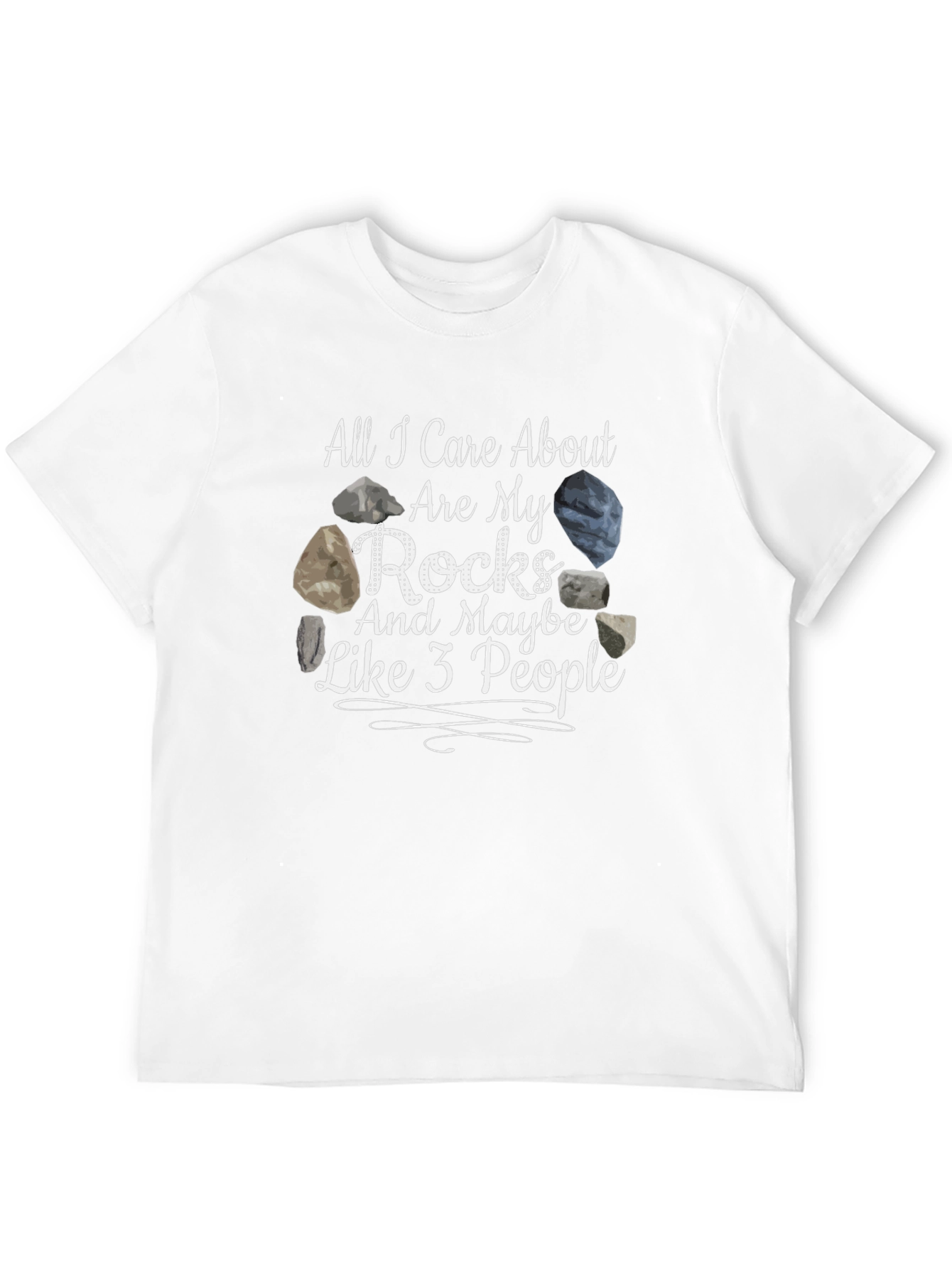 Black Rock Lover T-Shirt - All I Care About Are My Rocks view 12