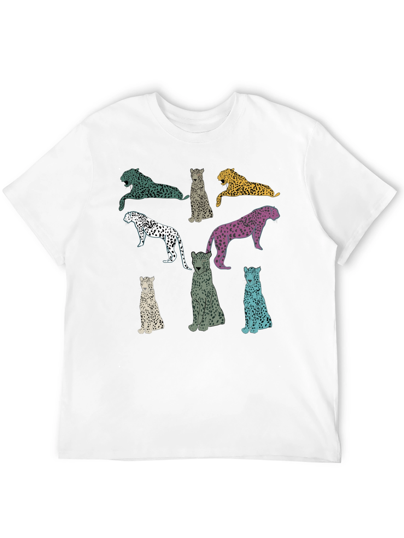 Black Leopard Print Graphic Tee - Unique Design view 12