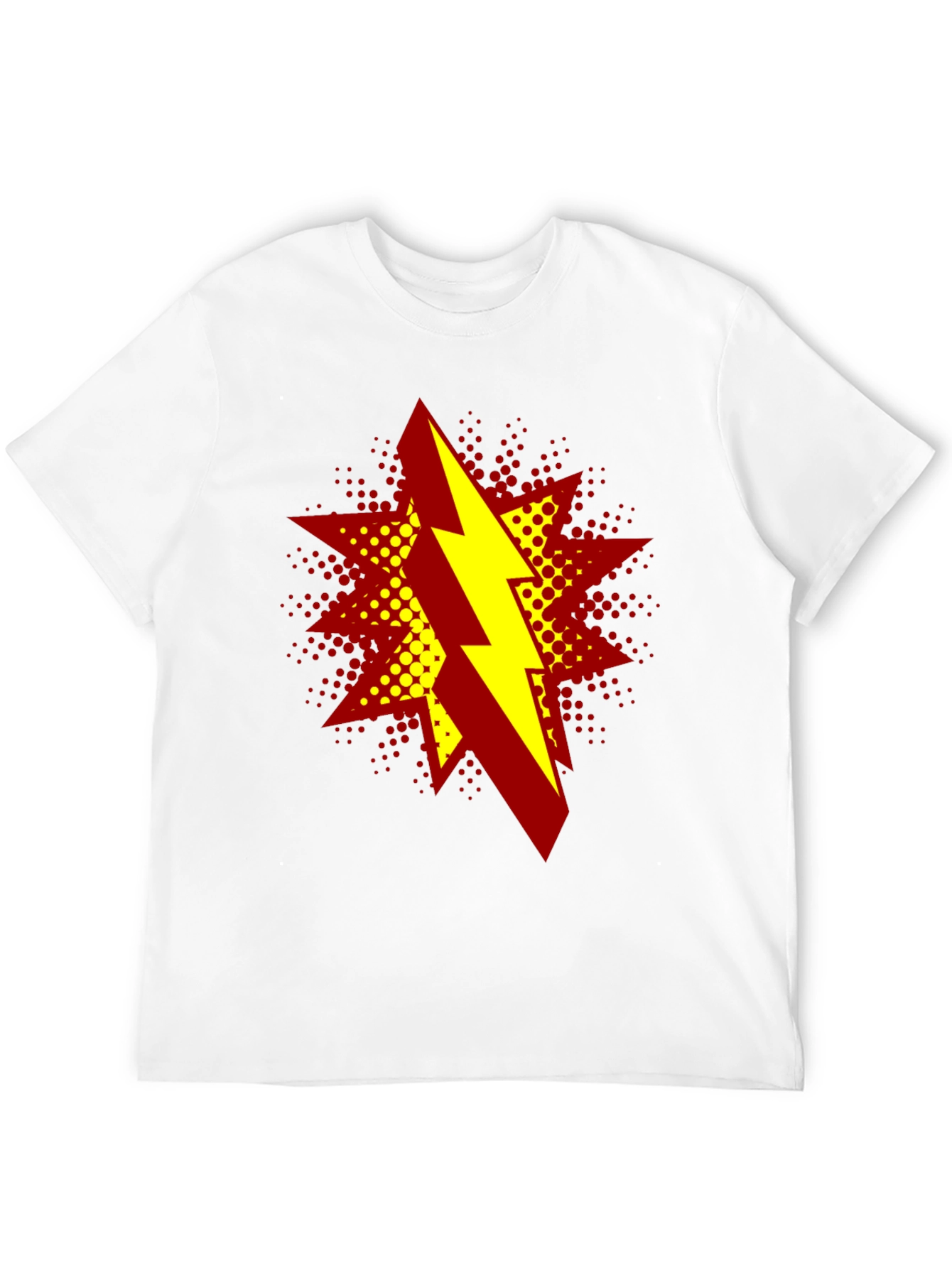 Black Bold Lightning Bolt Graphic T-Shirt view 12