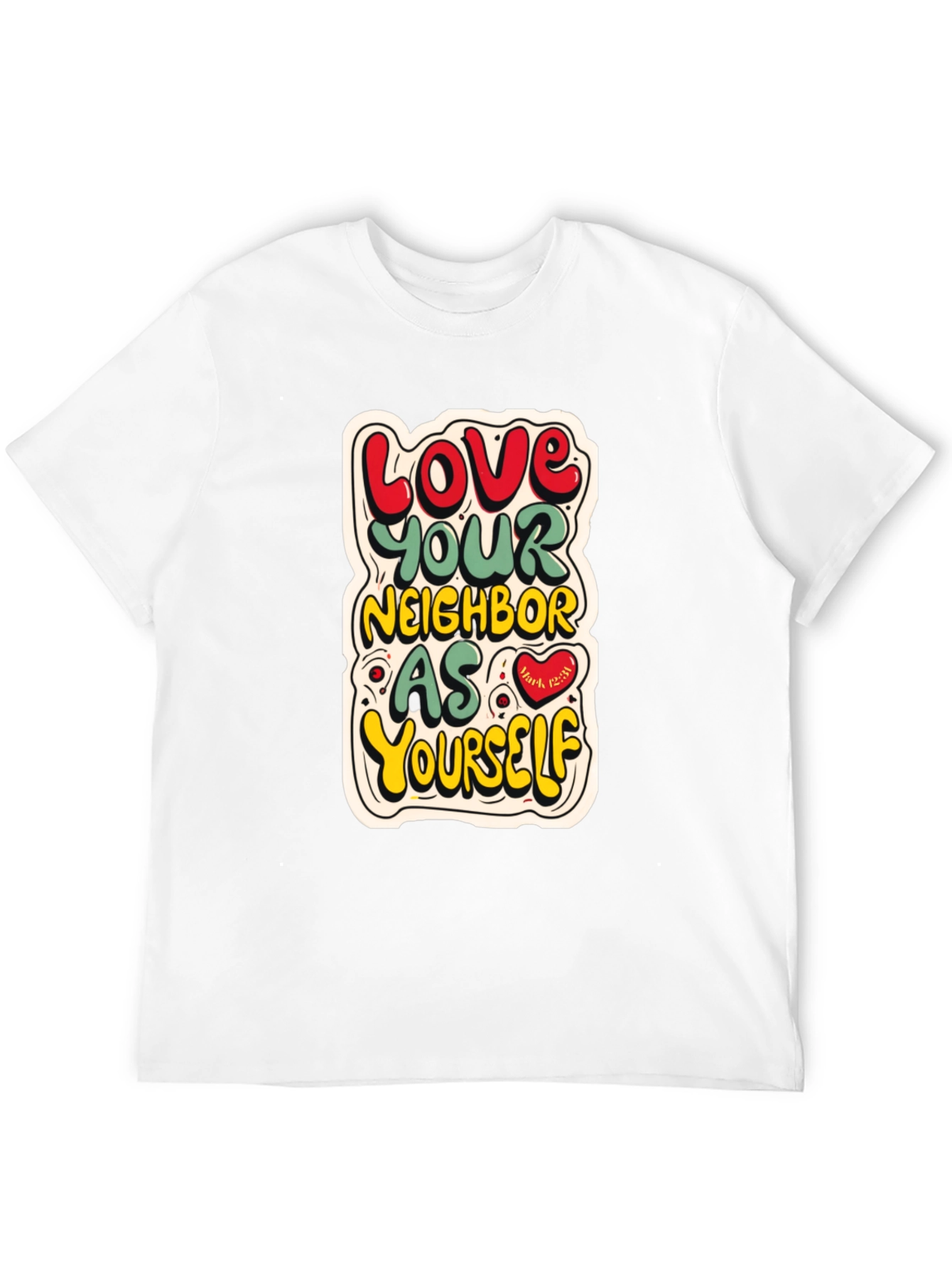 Black Love Your Neighbor T-Shirt view 12