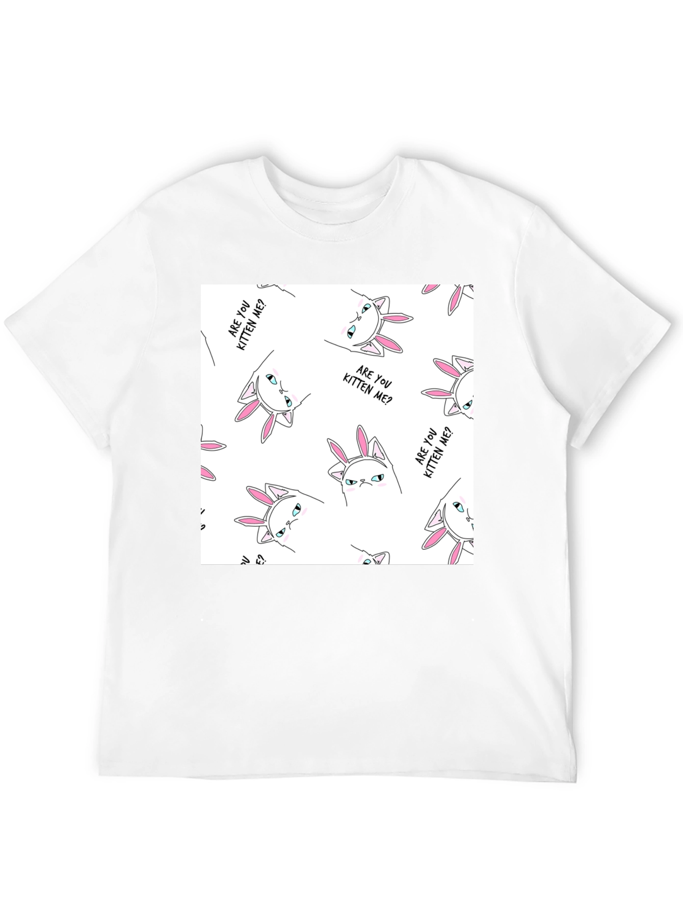 Black Funny Cat T-Shirt - Are You Kitten Me? view 12