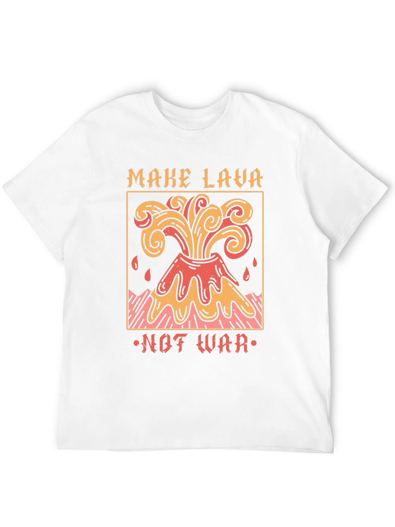 Black Make Lava Not War Graphic T-Shirt view 12