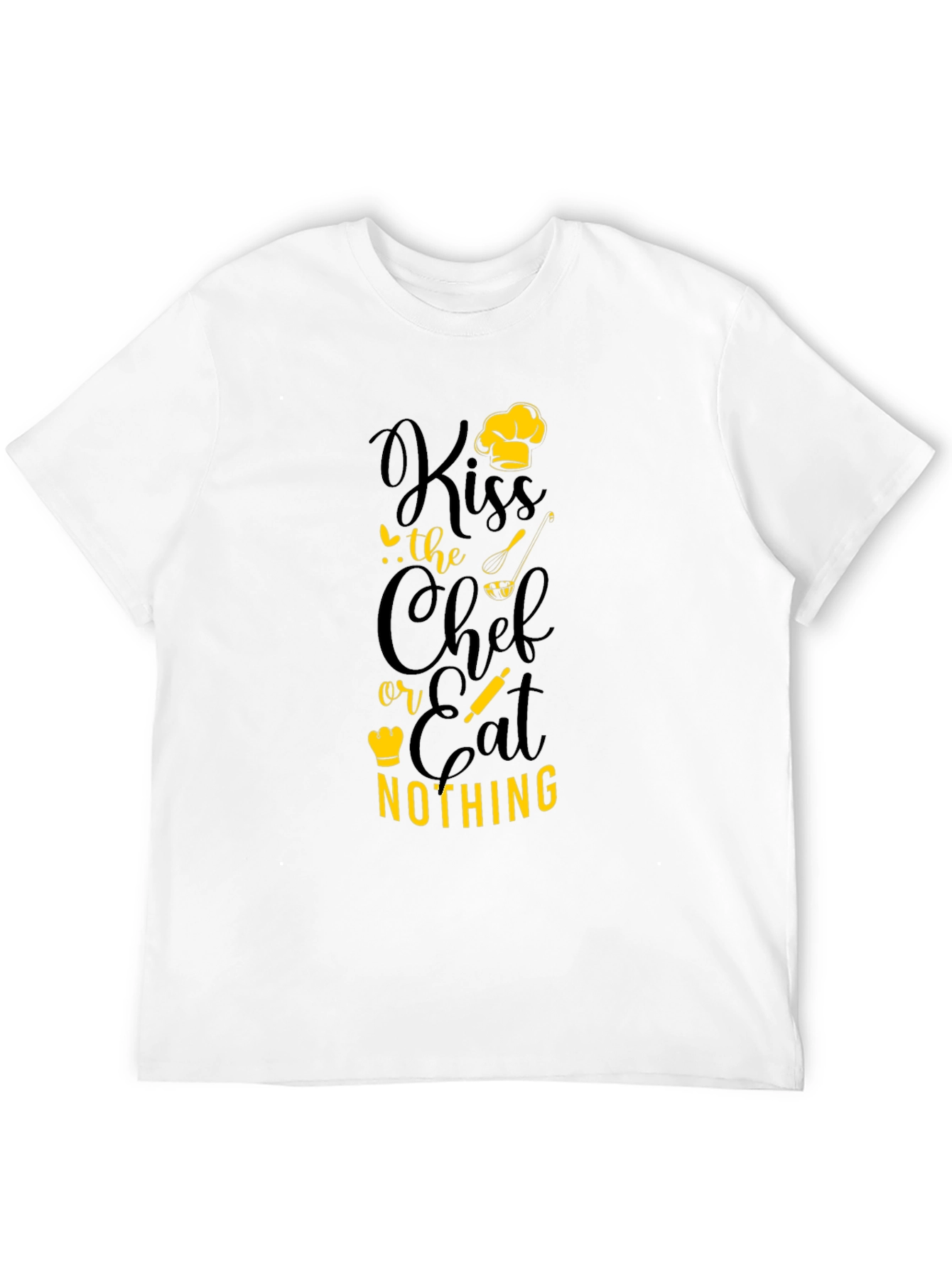 Black Kiss the Chef Graphic Tee - Funny Kitchen Shirt view 12