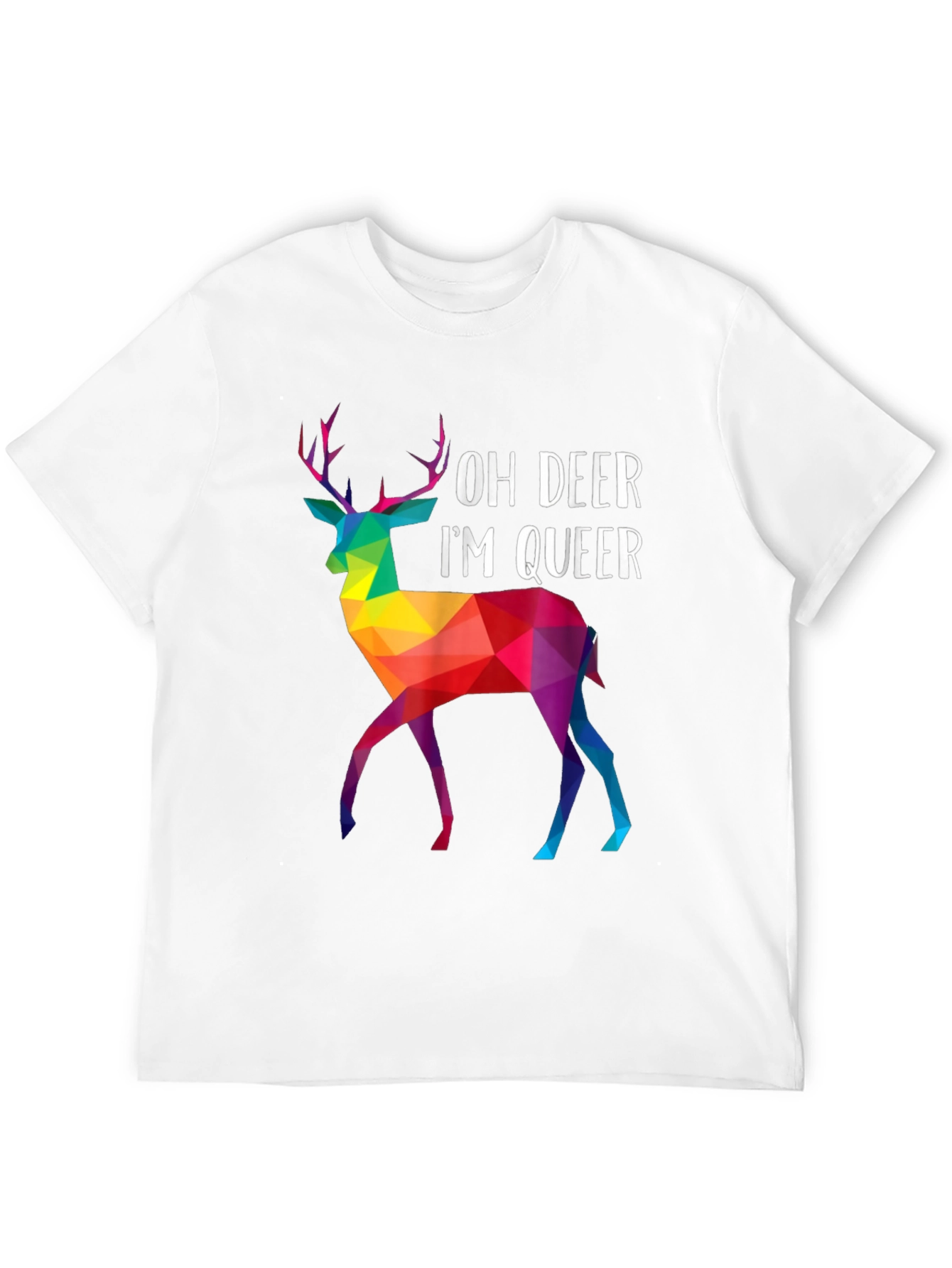 Black Oh Deer I'm Queer Pride T-Shirt view 12