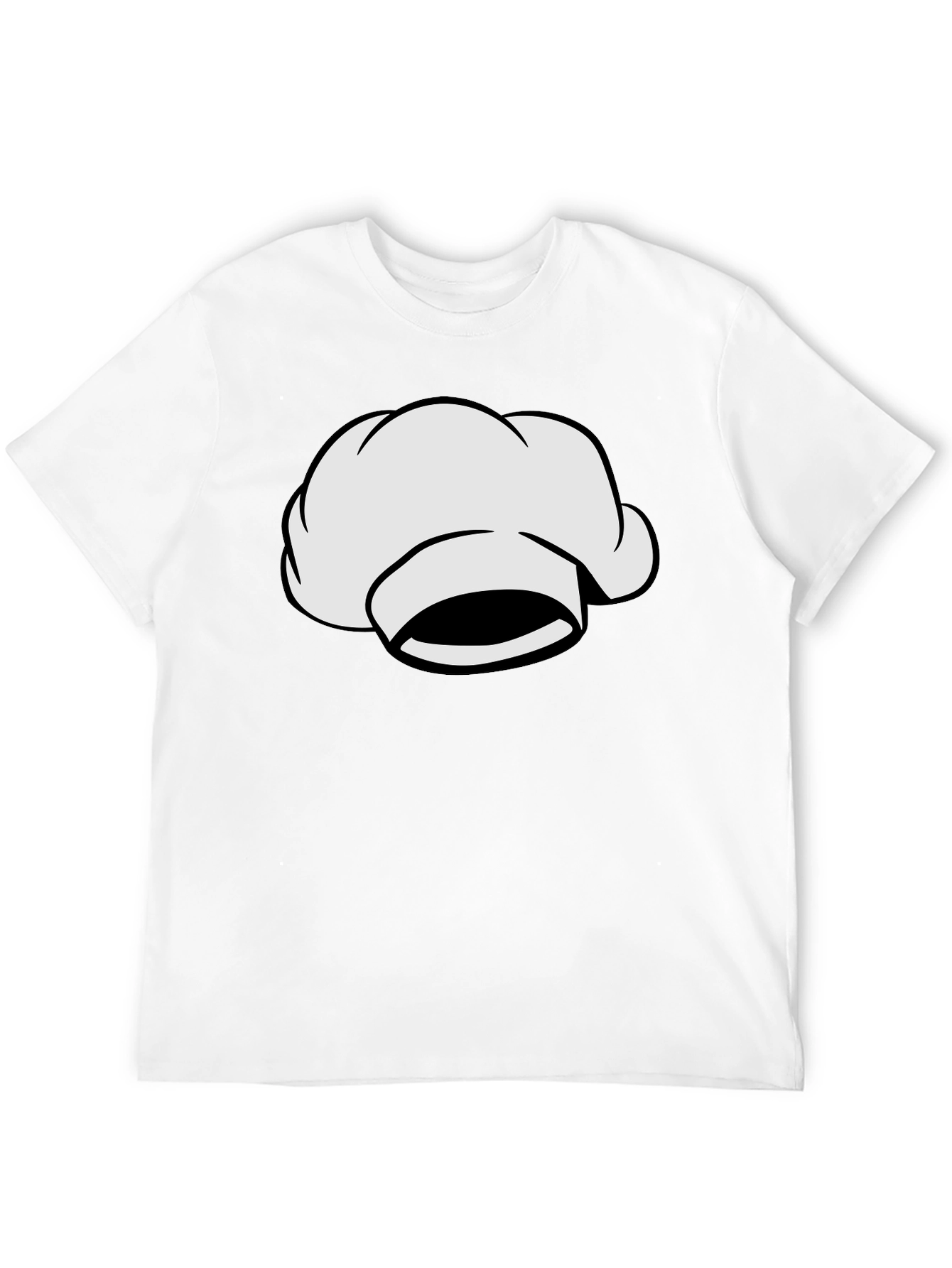 Black Chef Hat Graphic Tee - Black Cotton T-Shirt view 12