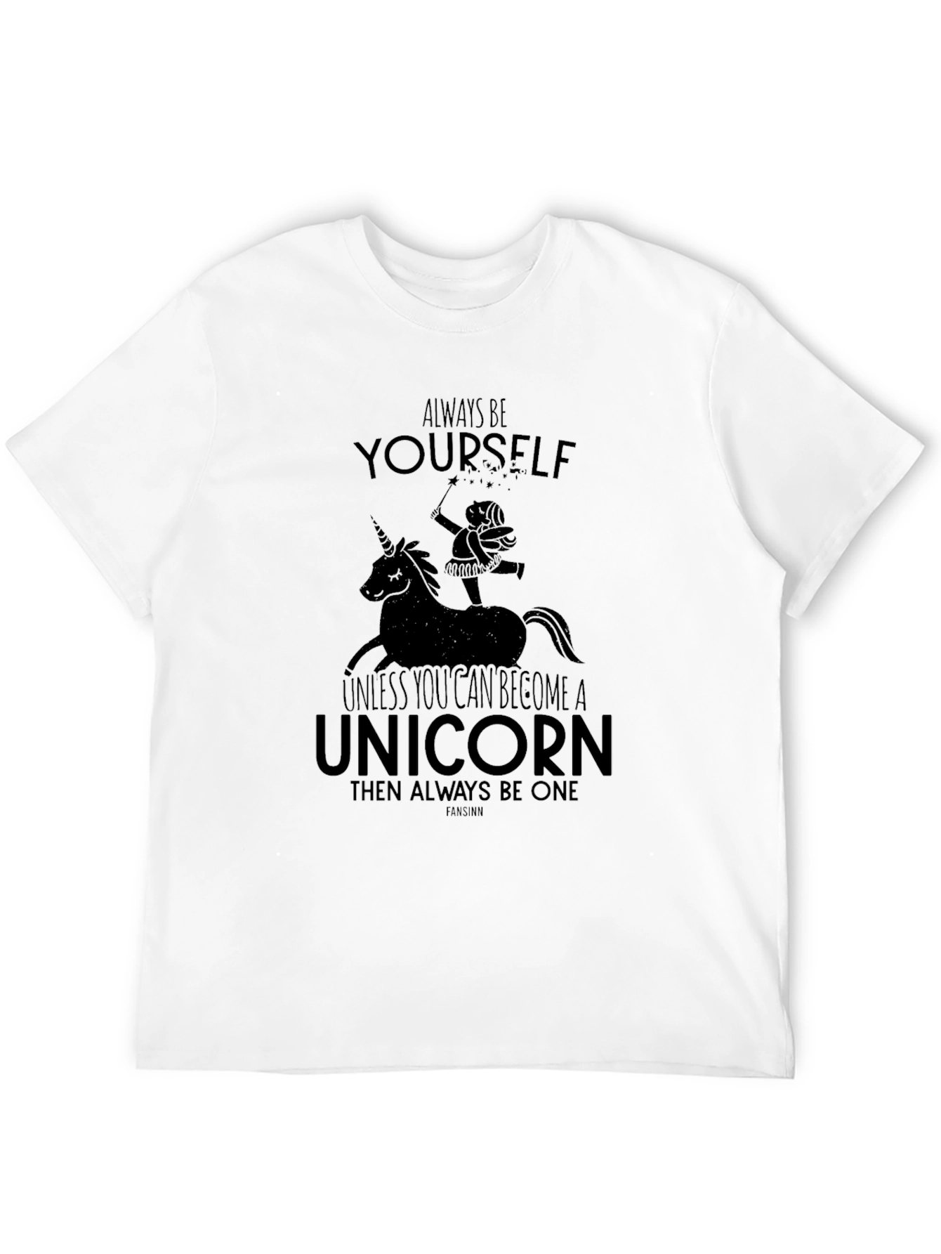 Black Unicorn Graphic Black T-Shirt view 12