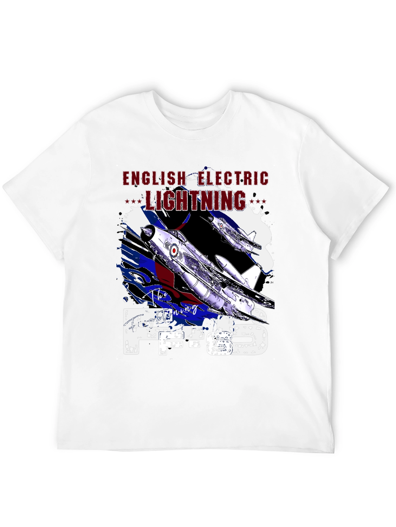 Black English Electric Lightning F.6 T-Shirt view 12