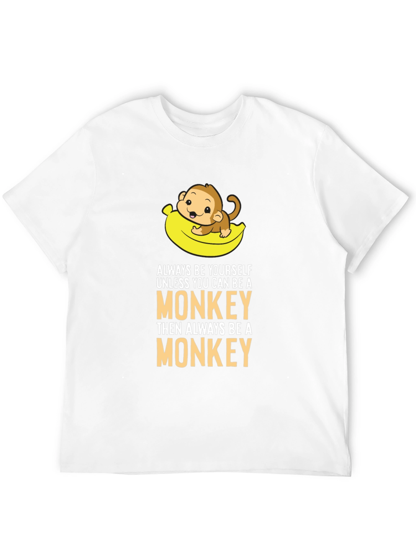 Black Always Be a Monkey Graphic T-Shirt - Novelty Tee view 12