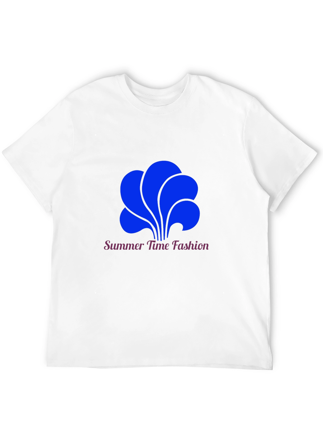 Black Summer Time Fashion Tee - Bold Blue Graphic view 12