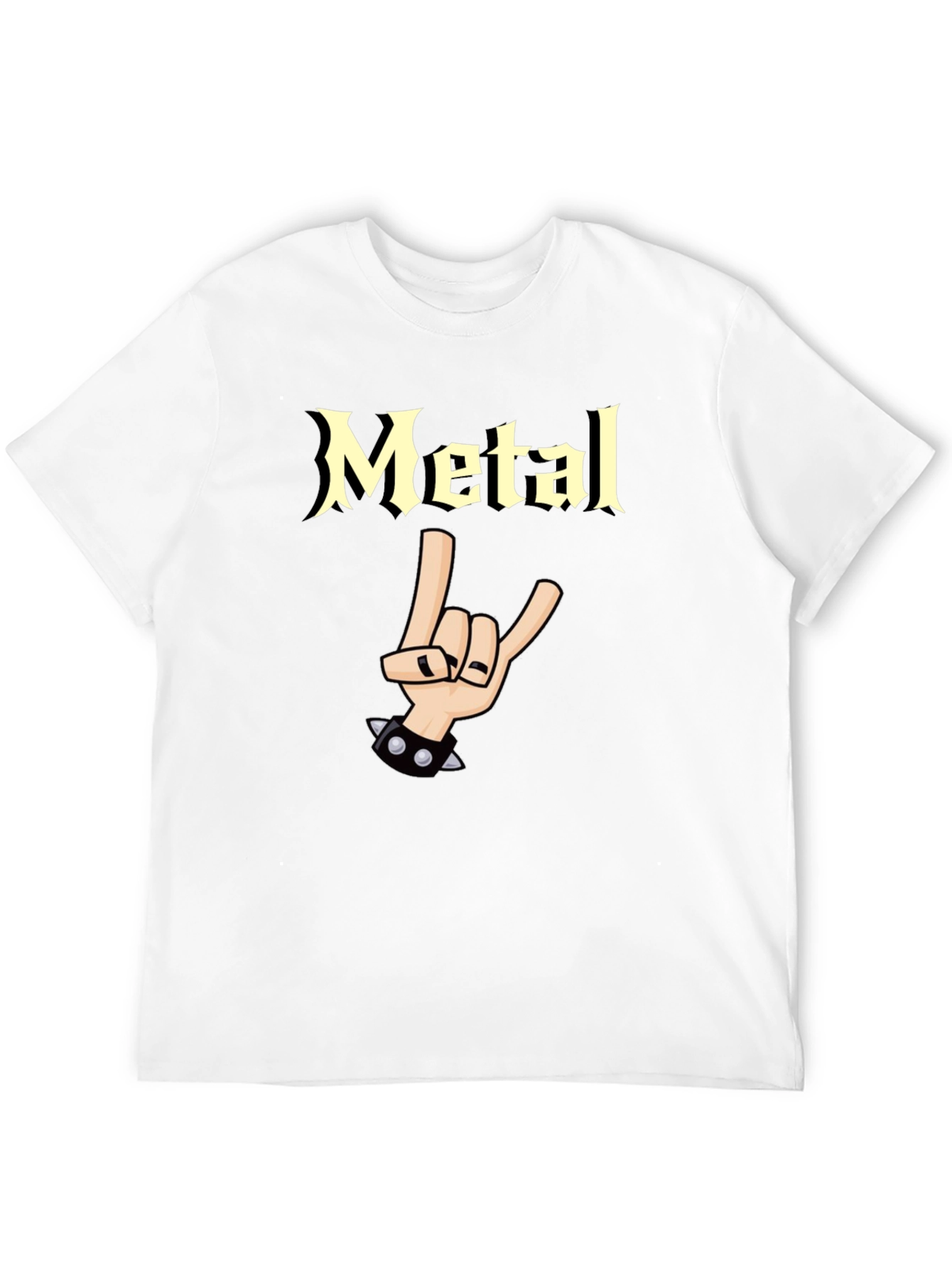 Black Metal Graphic T-Shirt - Rock On Hand Gesture view 12
