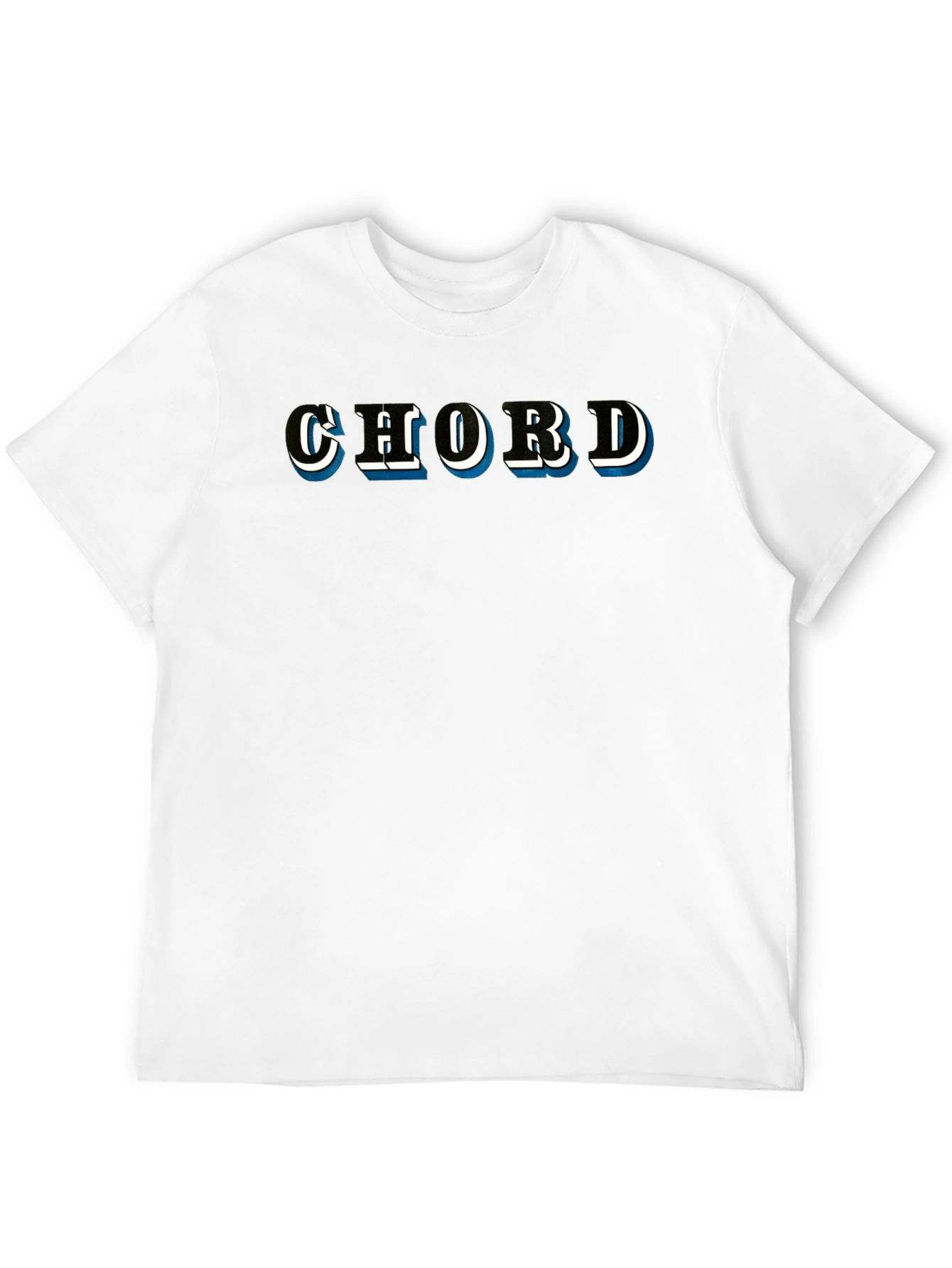 Black Retro CHORD Graphic Tee - Black Casual T-Shirt view 12