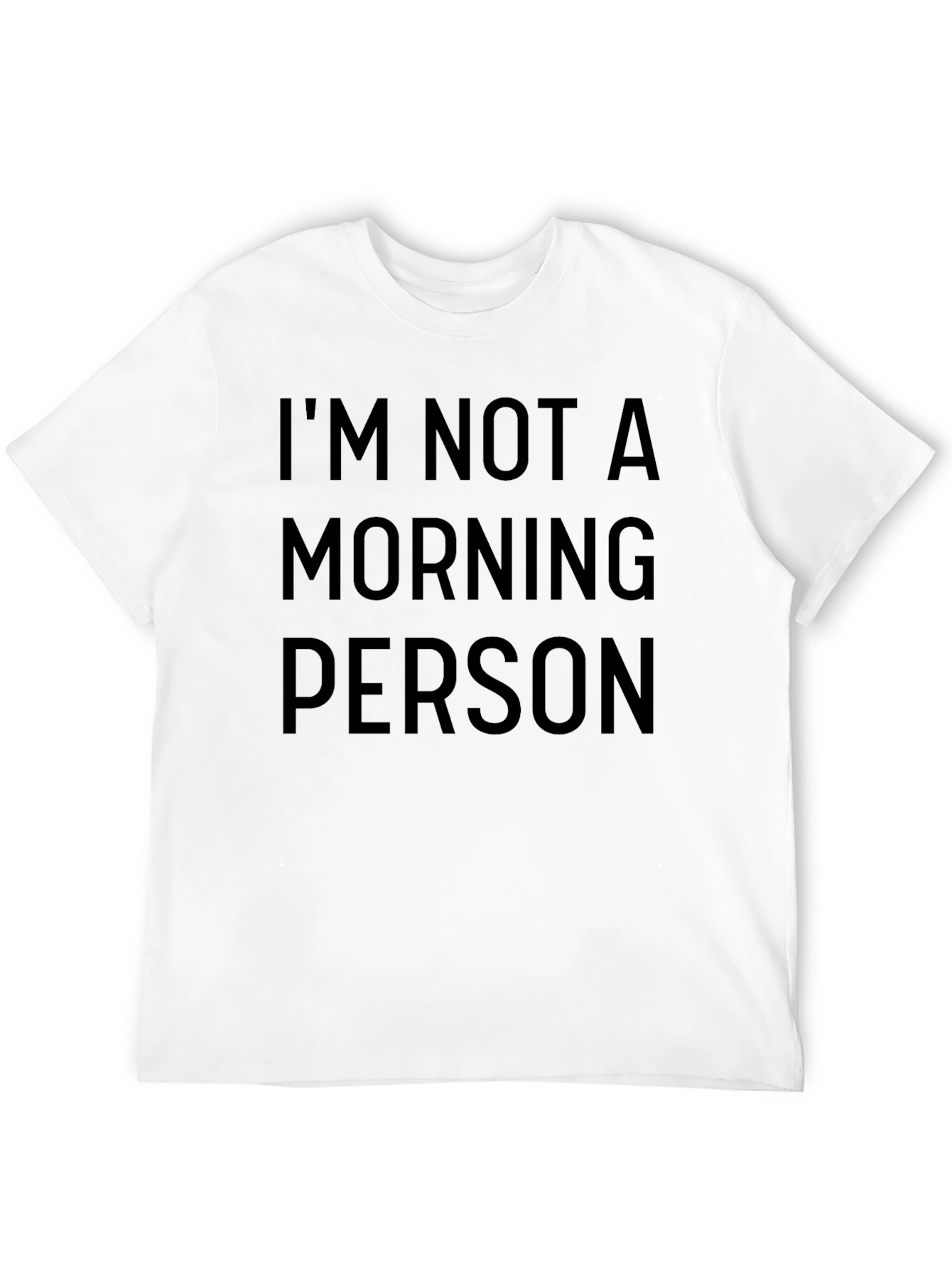 Black I'm Not A Morning Person T-Shirt - Black, Casual Style view 12