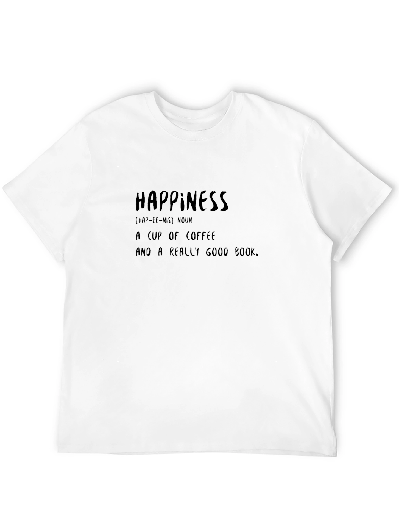 Black Happiness Definition Black T-Shirt view 12