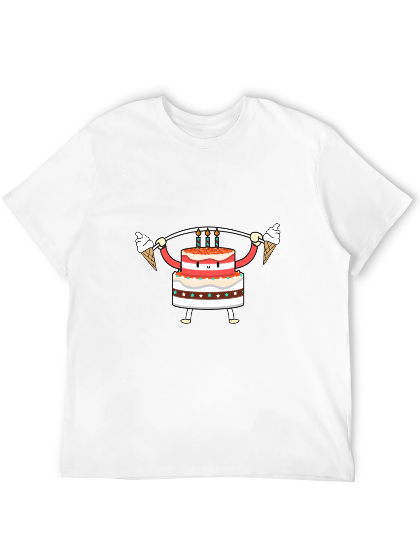 Black Cake Lifting Weights Graphic Tee view 12