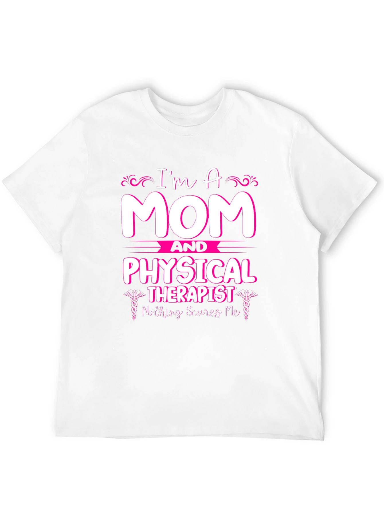 Black Mom Physical Therapist T-Shirt - Nothing Scares Me view 12